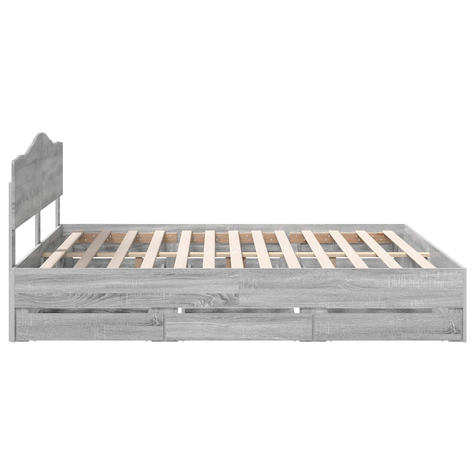 Cadre de lit Gris Sonoma 180 x 200 cm Bois Ingénierie - XIOS