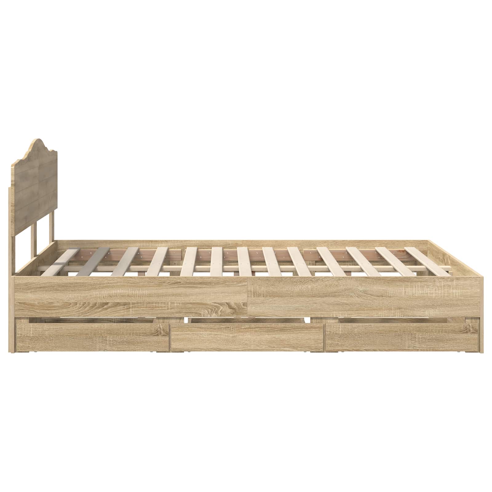 Cadre de lit Chêne Sonoma 150 x 200 cm Bois Ingénierie - XIOS