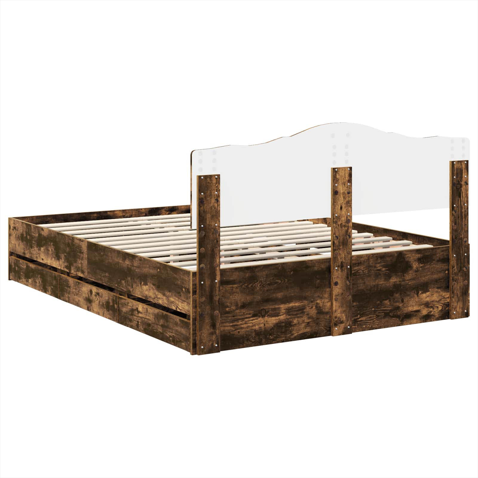 Cadre de lit Chêne fumé 140 x 190 cm Bois Ingénierie - XIOS