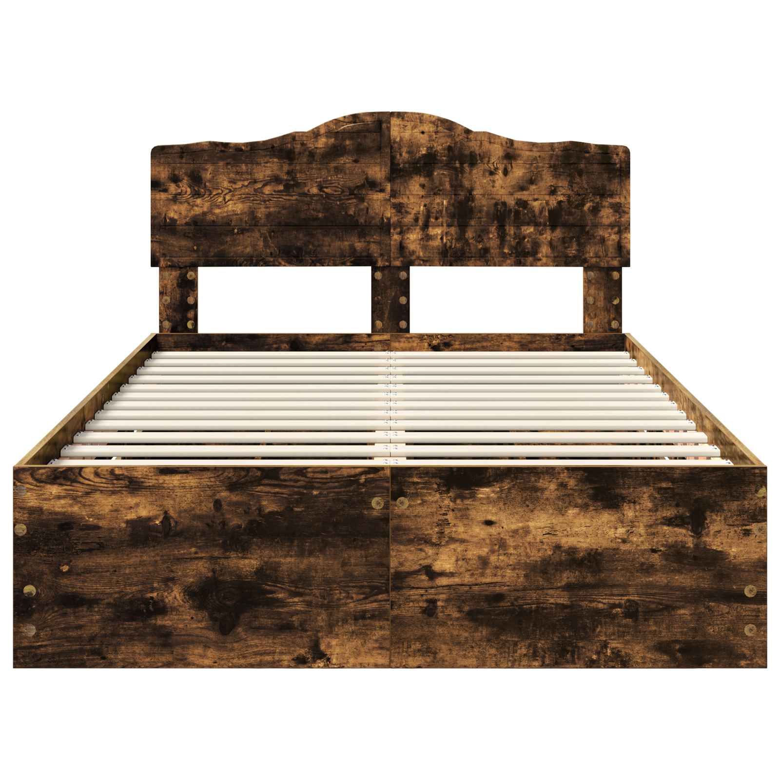 Cadre de lit Chêne fumé 135 x 190 cm Bois Ingénierie - XIOS