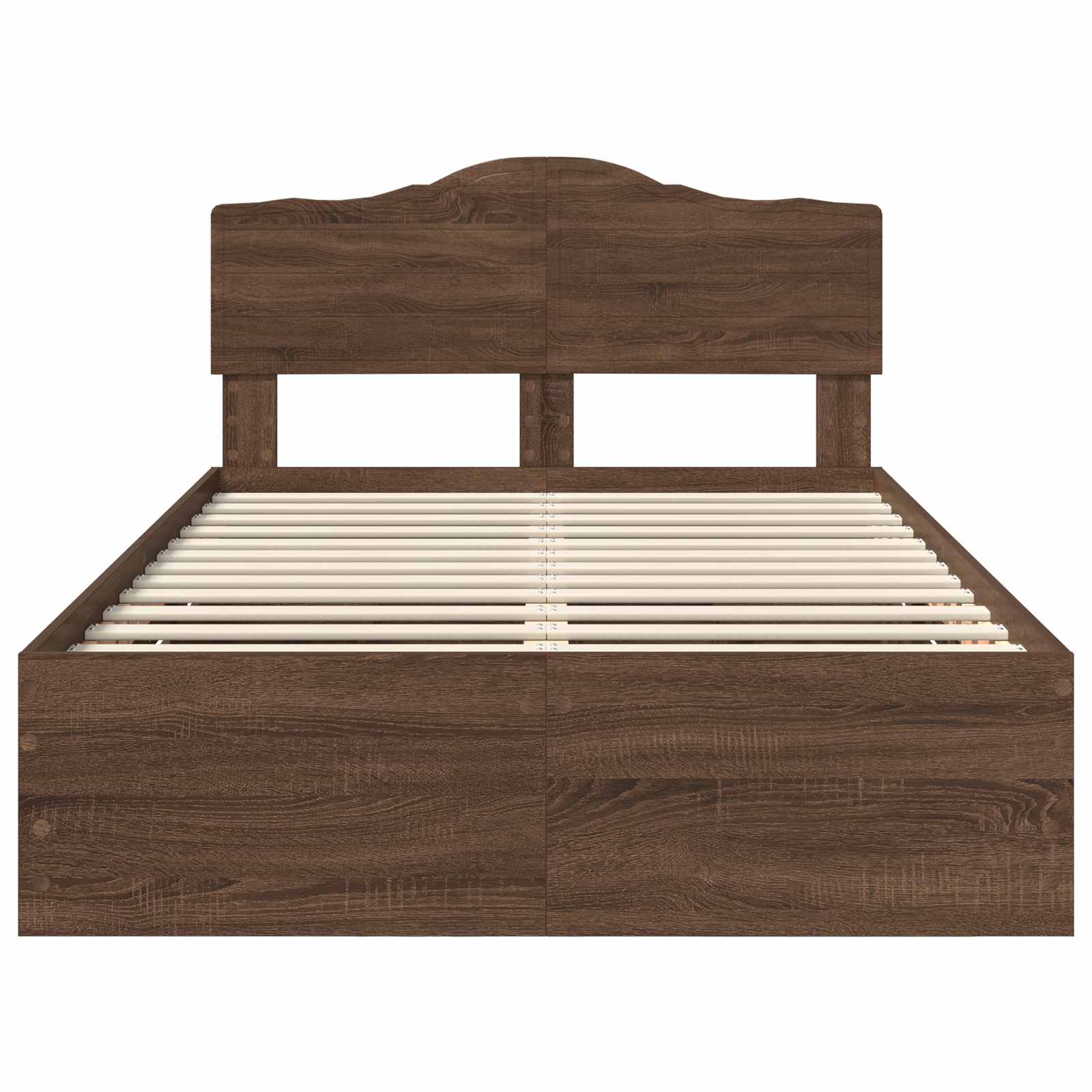 Cadre de lit Chêne brun 135 x 190 cm Bois Ingénierie - XIOS