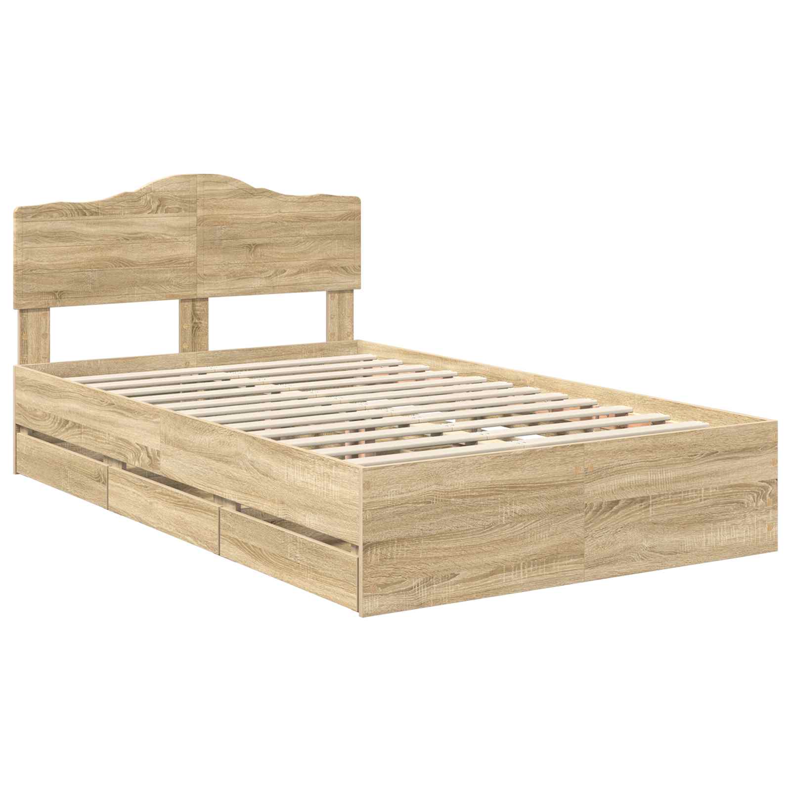 Cadre de lit Chêne Sonoma 120 x 190 cm Bois Ingénierie - XIOS