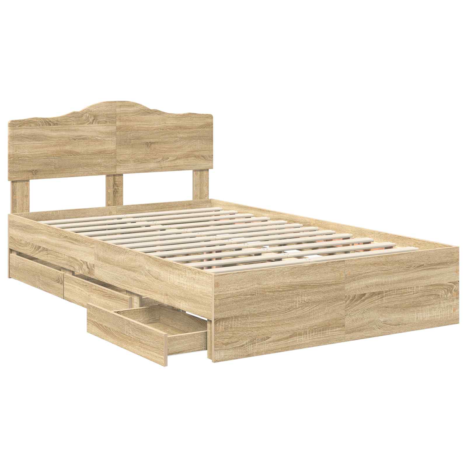 Cadre de lit Chêne Sonoma 120 x 190 cm Bois Ingénierie - XIOS