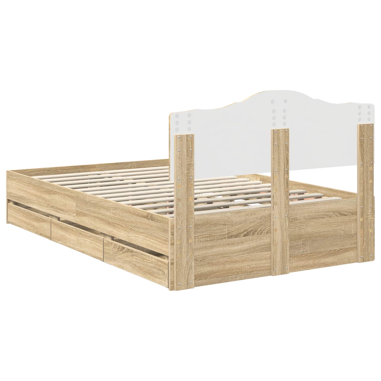 Cadre de lit Chêne Sonoma 120 x 190 cm Bois Ingénierie - XIOS