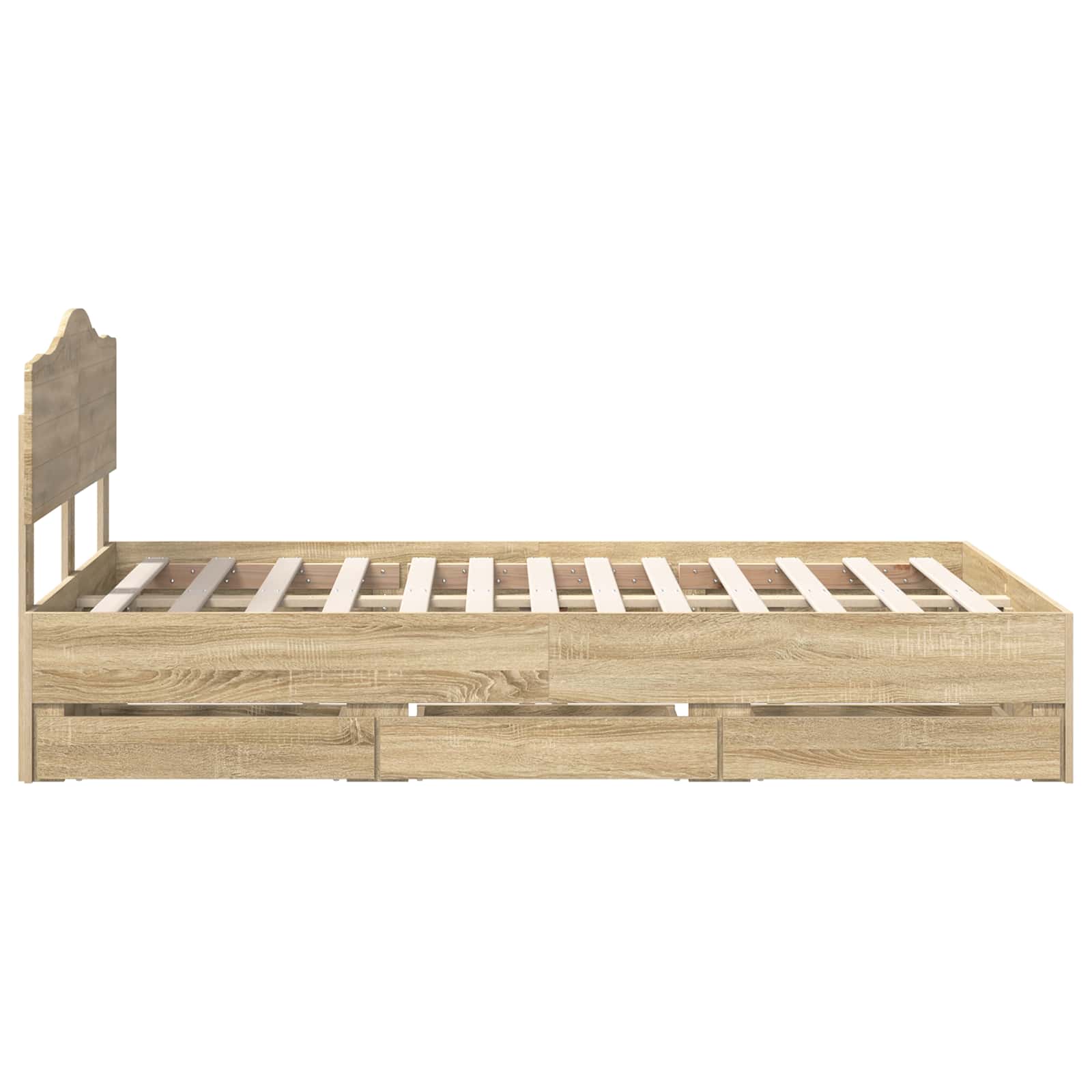 Cadre de lit Chêne Sonoma 120 x 190 cm Bois Ingénierie - XIOS