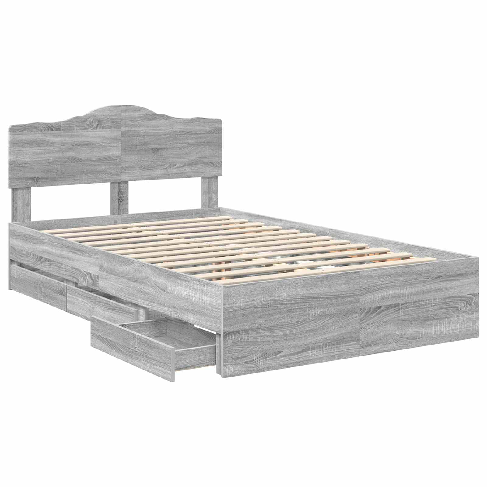Cadre de lit Gris Sonoma 120 x 190 cm Bois Ingénierie - XIOS