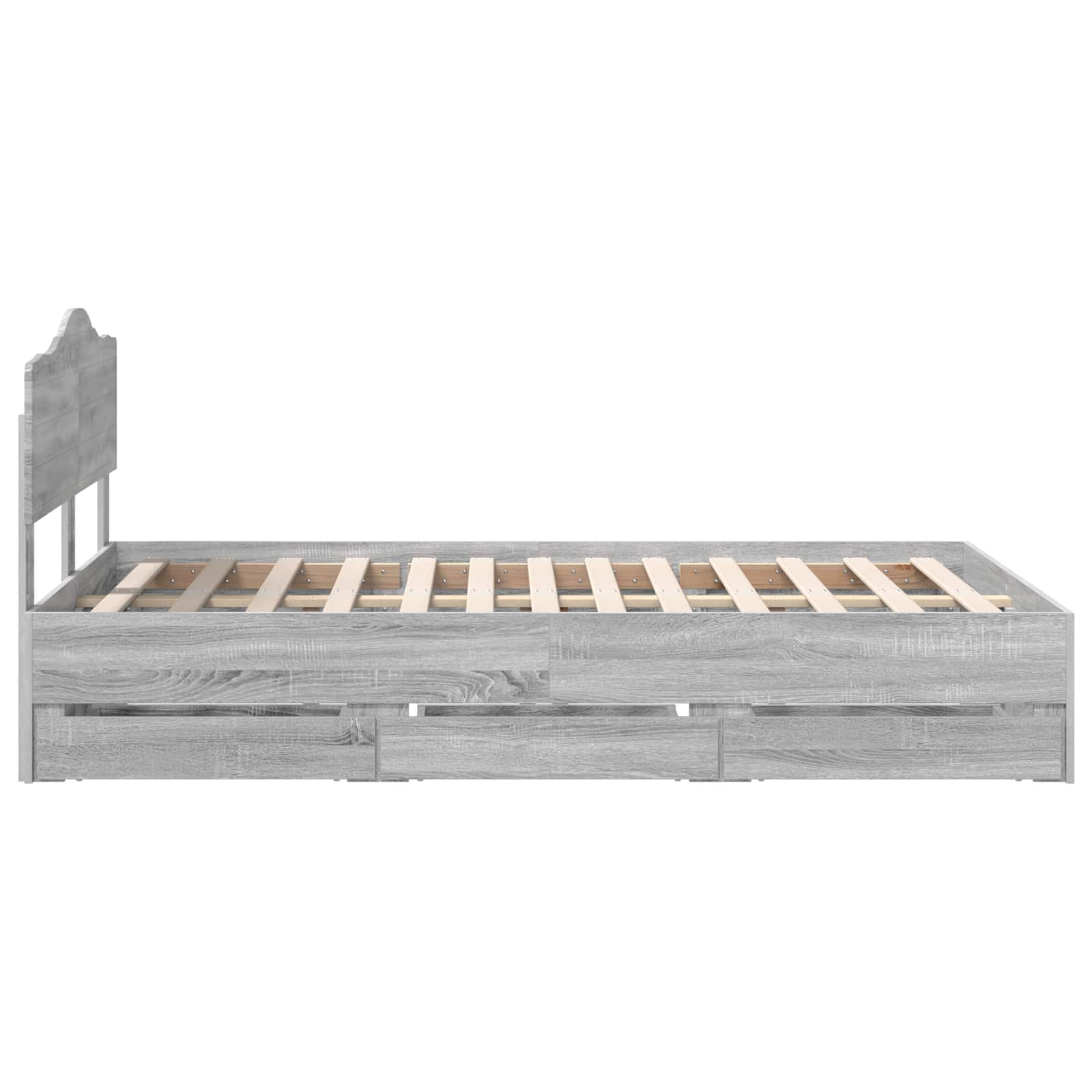Cadre de lit Gris Sonoma 120 x 190 cm Bois Ingénierie - XIOS
