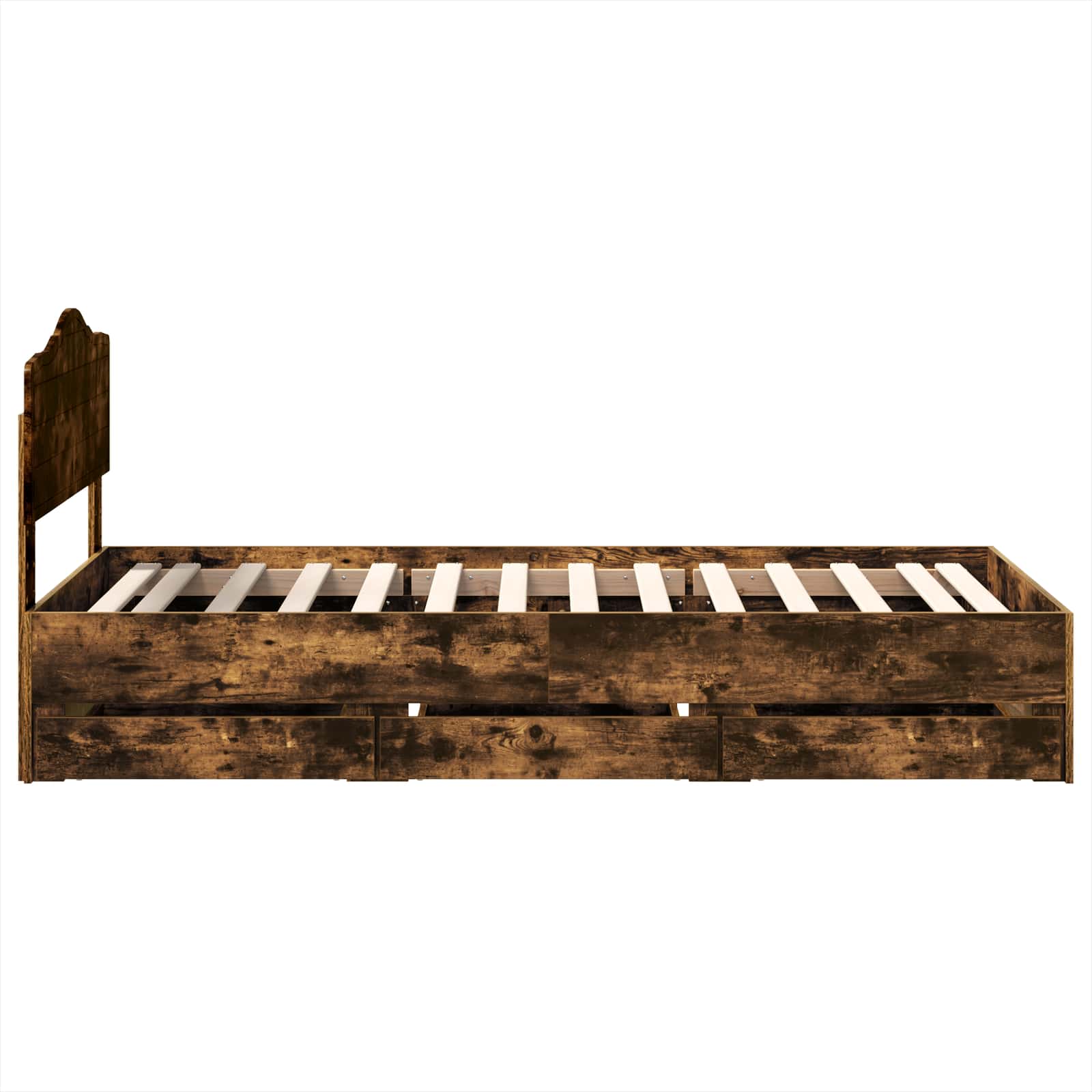 Cadre de lit Chêne fumé 100 x 200 cm Bois Ingénierie - XIOS