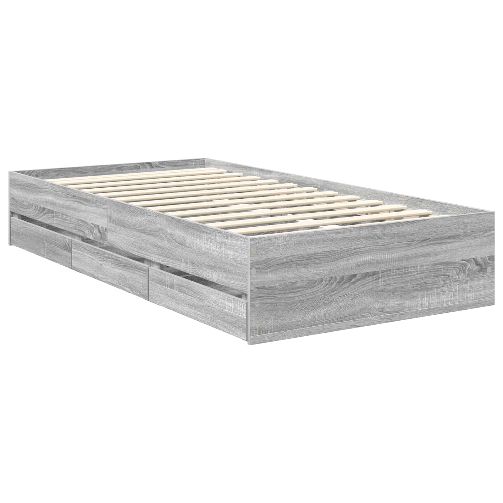 Cadre de lit Gris Sonoma 100 x 200 cm Bois Ingénierie - XIOS