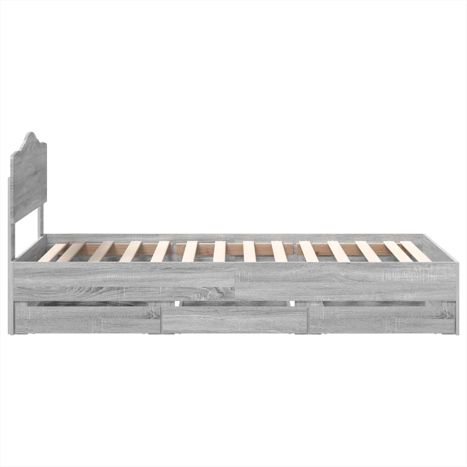 Cadre de lit Gris Sonoma 100 x 200 cm Bois Ingénierie - XIOS