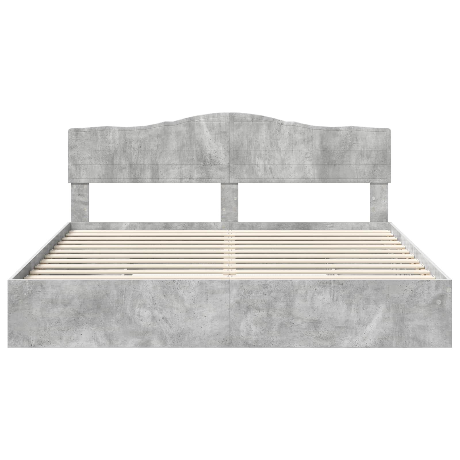 Lit de Rangement Gris béton 200 x 200 cm Bois d'ingénierie - XIOS