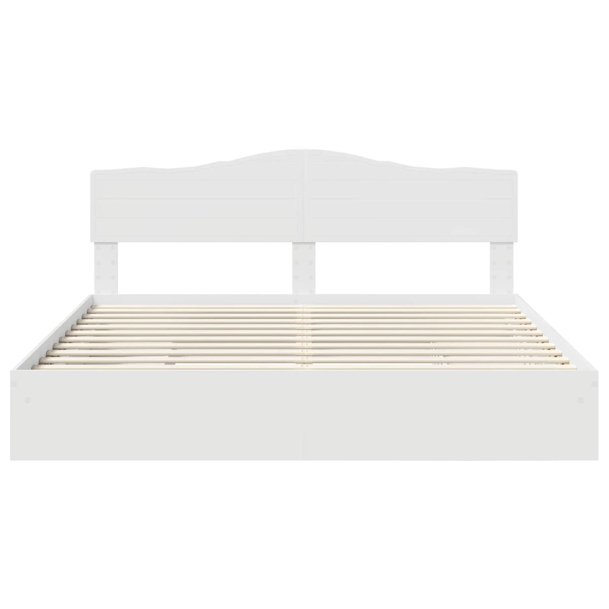 Lit de Rangement Réglable Blanc 180 x 200 cm Bois d'ingénierie