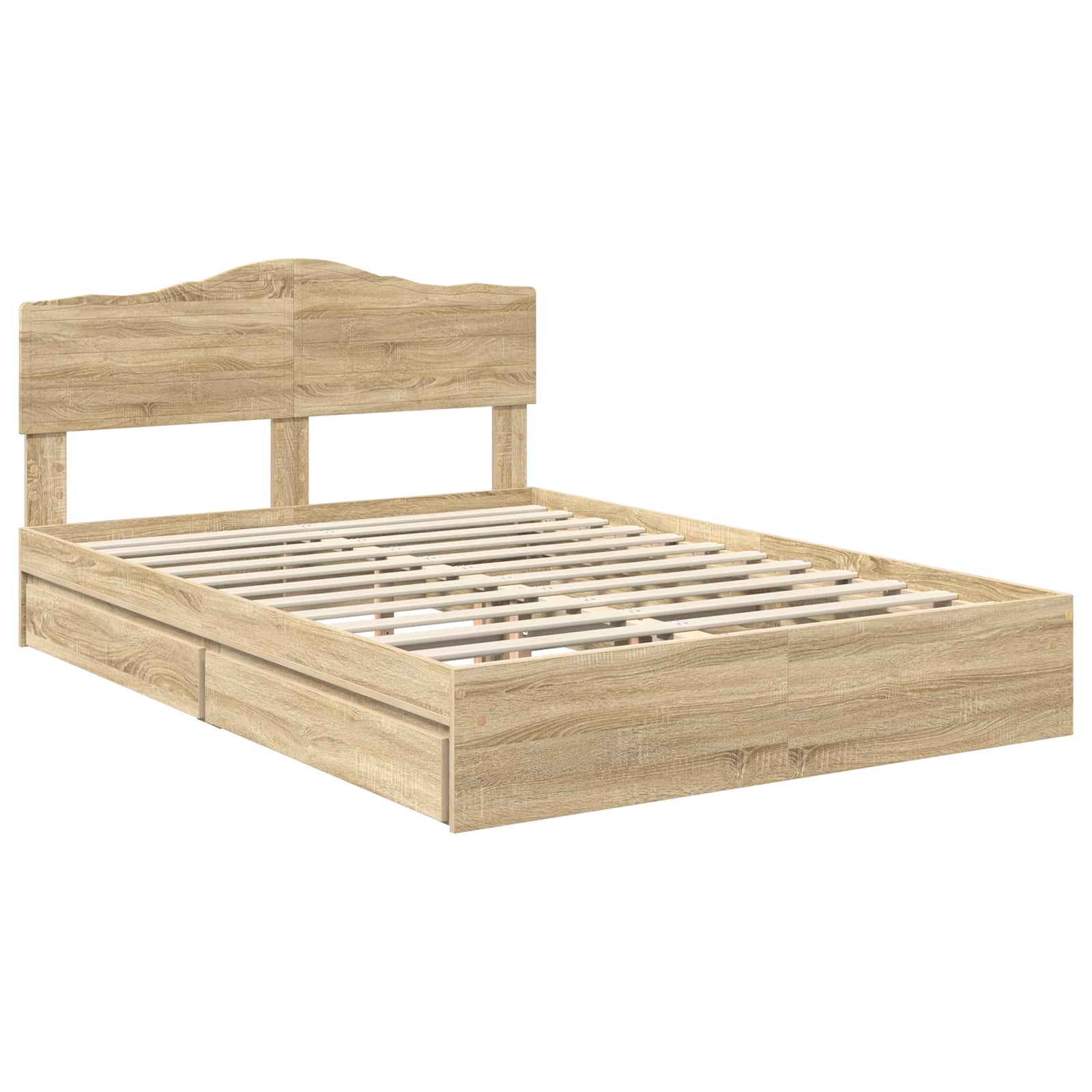 Lit de Rangement Chêne Sonoma 160 x 200 cm Bois d'ingénierie - XIOS