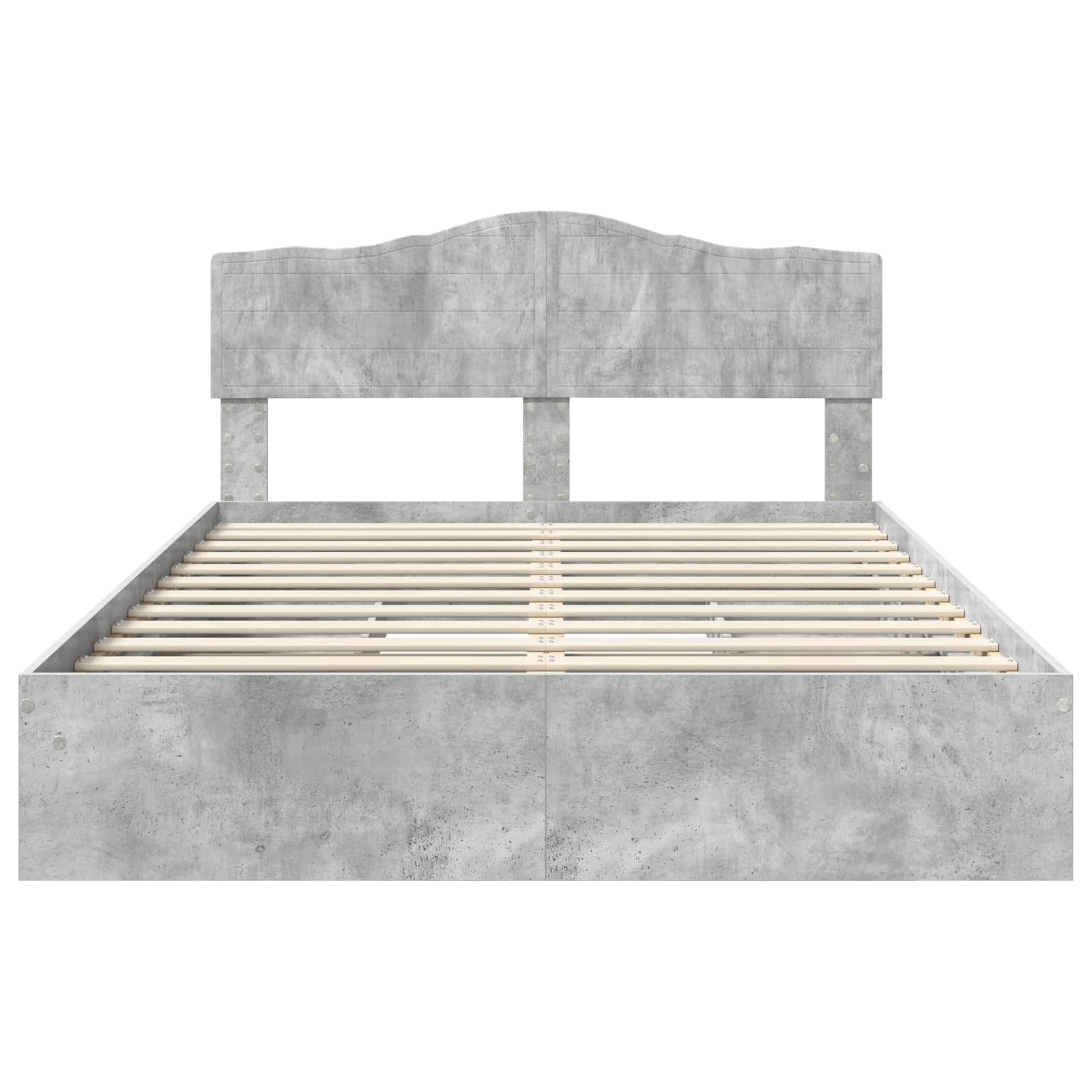 Lit de Rangement Gris béton 150 x 200 cm Bois d'ingénierie - XIOS