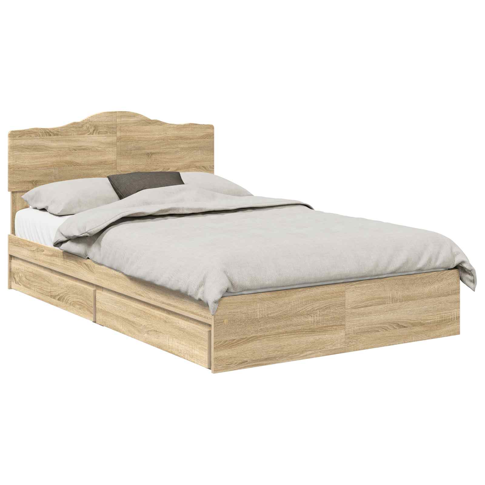 Lit de Rangement Chêne Sonoma 135 x 190 cm Bois d'ingénierie - XIOS