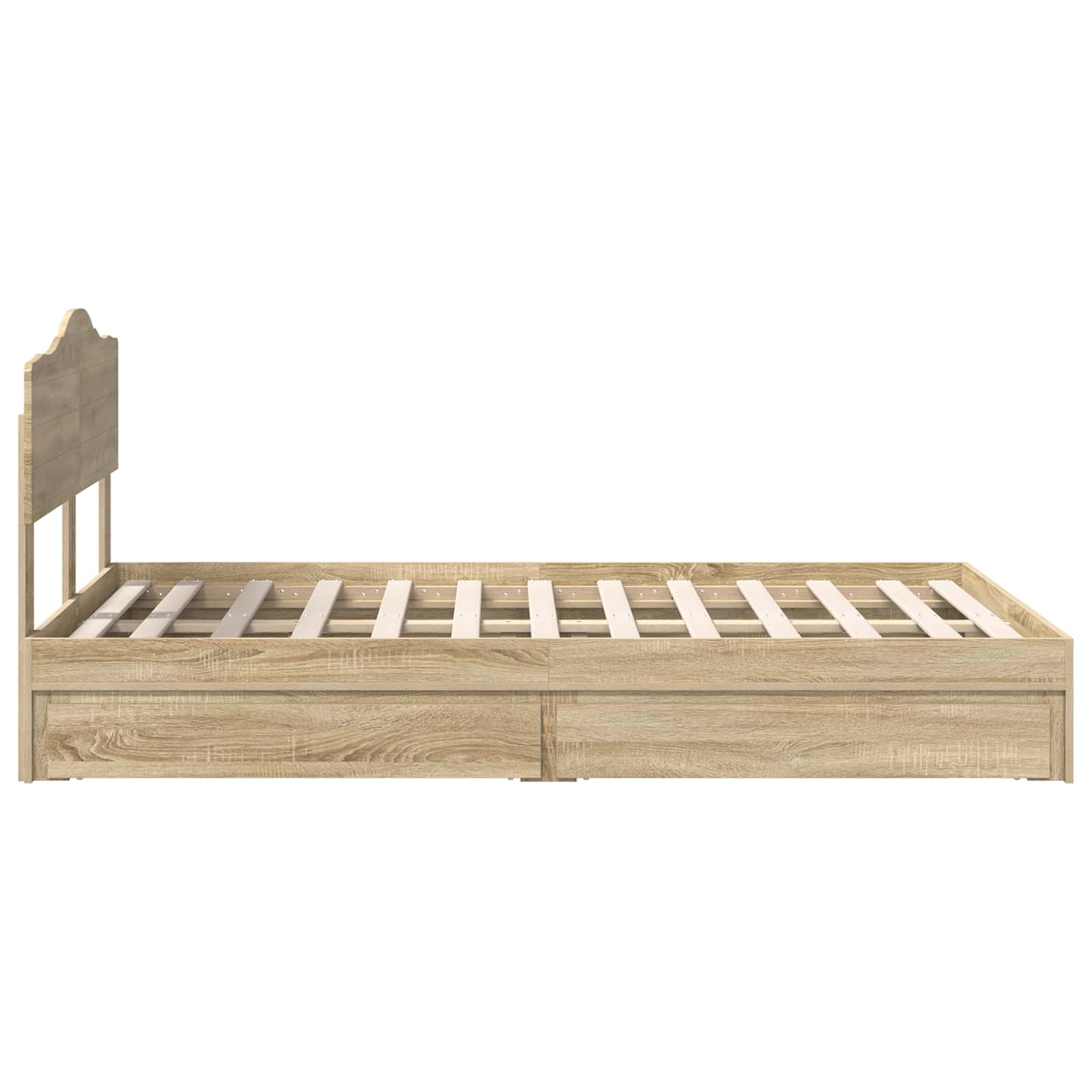 Lit de Rangement Chêne Sonoma 135 x 190 cm Bois d'ingénierie - XIOS