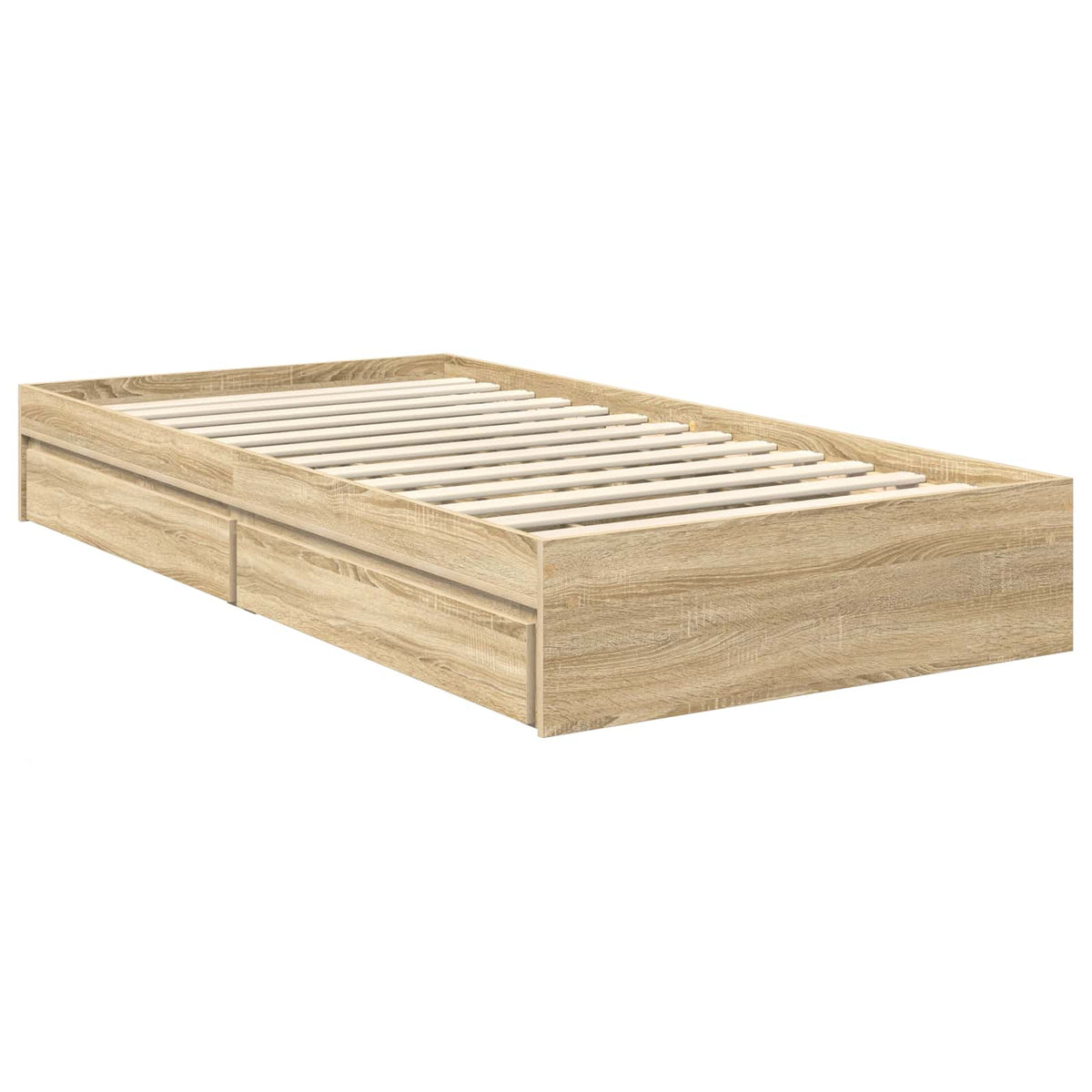 Lit de Rangement Chêne Sonoma 100 x 200 cm Bois d'ingénierie