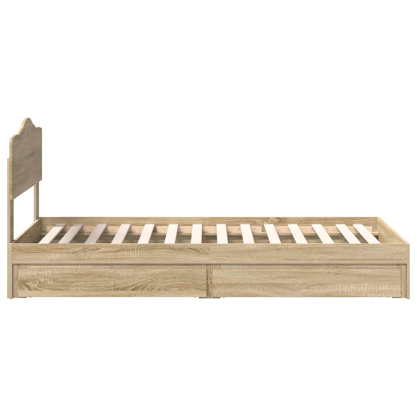 Lit de Rangement Chêne Sonoma 90 x 200 cm Bois d'ingénierie - XIOS