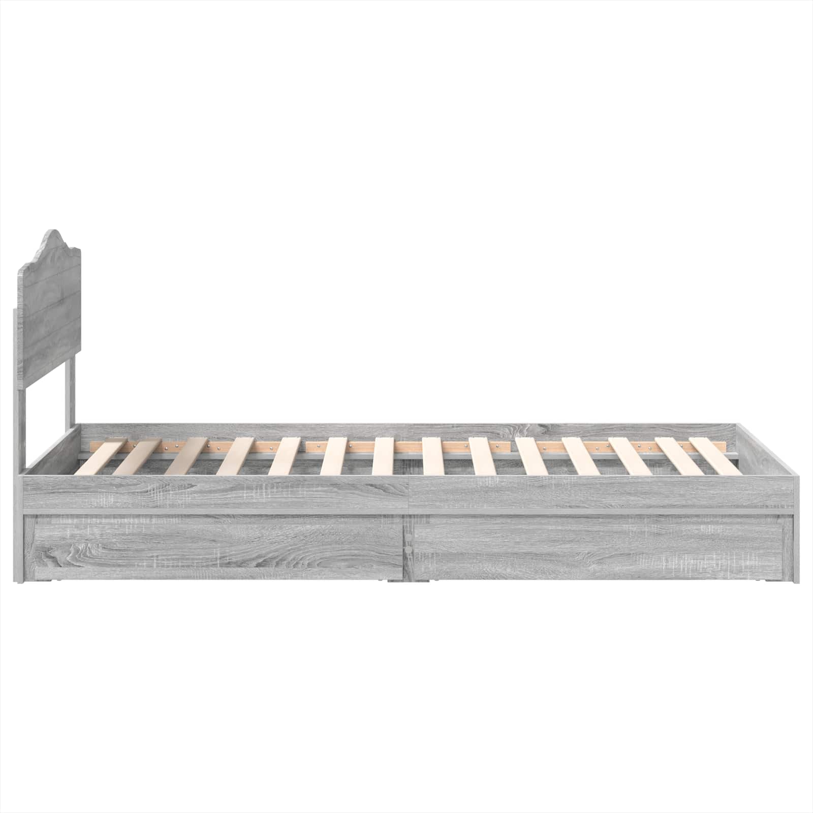 Lit de Rangement Gris Sonoma 90 x 200 cm Bois d'ingénierie - XIOS