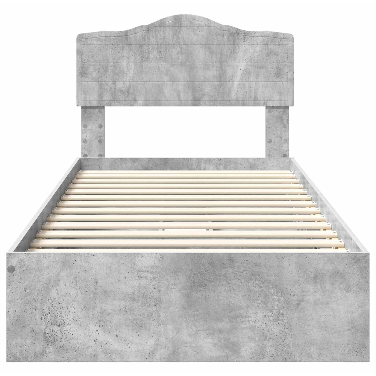 Lit de Rangement Gris béton 90 x 190 cm Bois d'ingénierie - XIOS