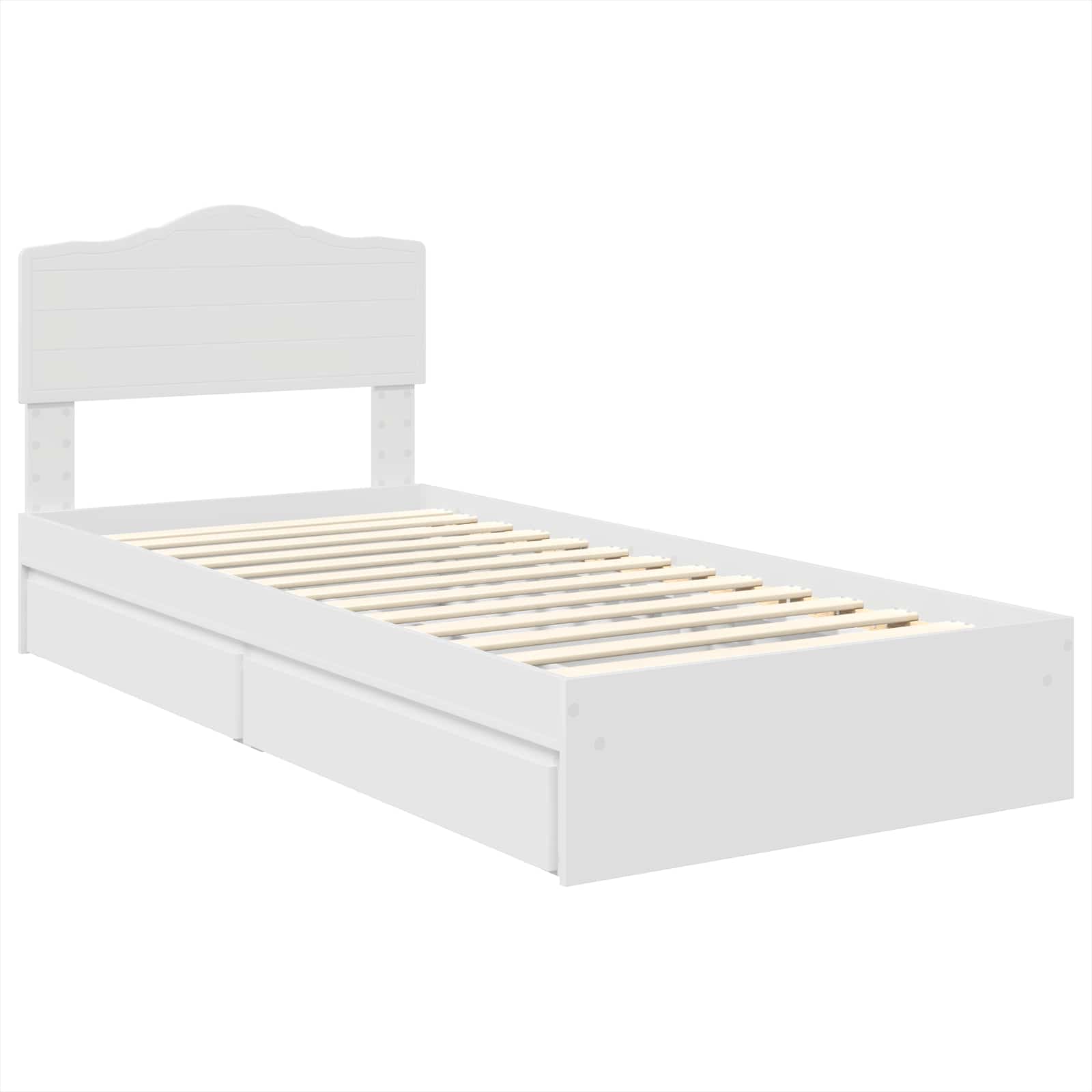 Lit de Rangement Blanc 75 x 190 cm Bois d'ingénierie - XIOS