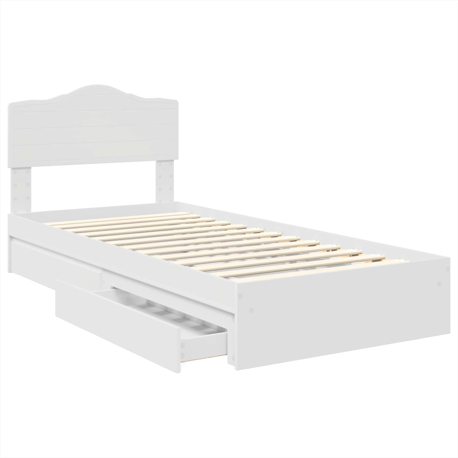 Lit de Rangement Blanc 75 x 190 cm Bois d'ingénierie - XIOS
