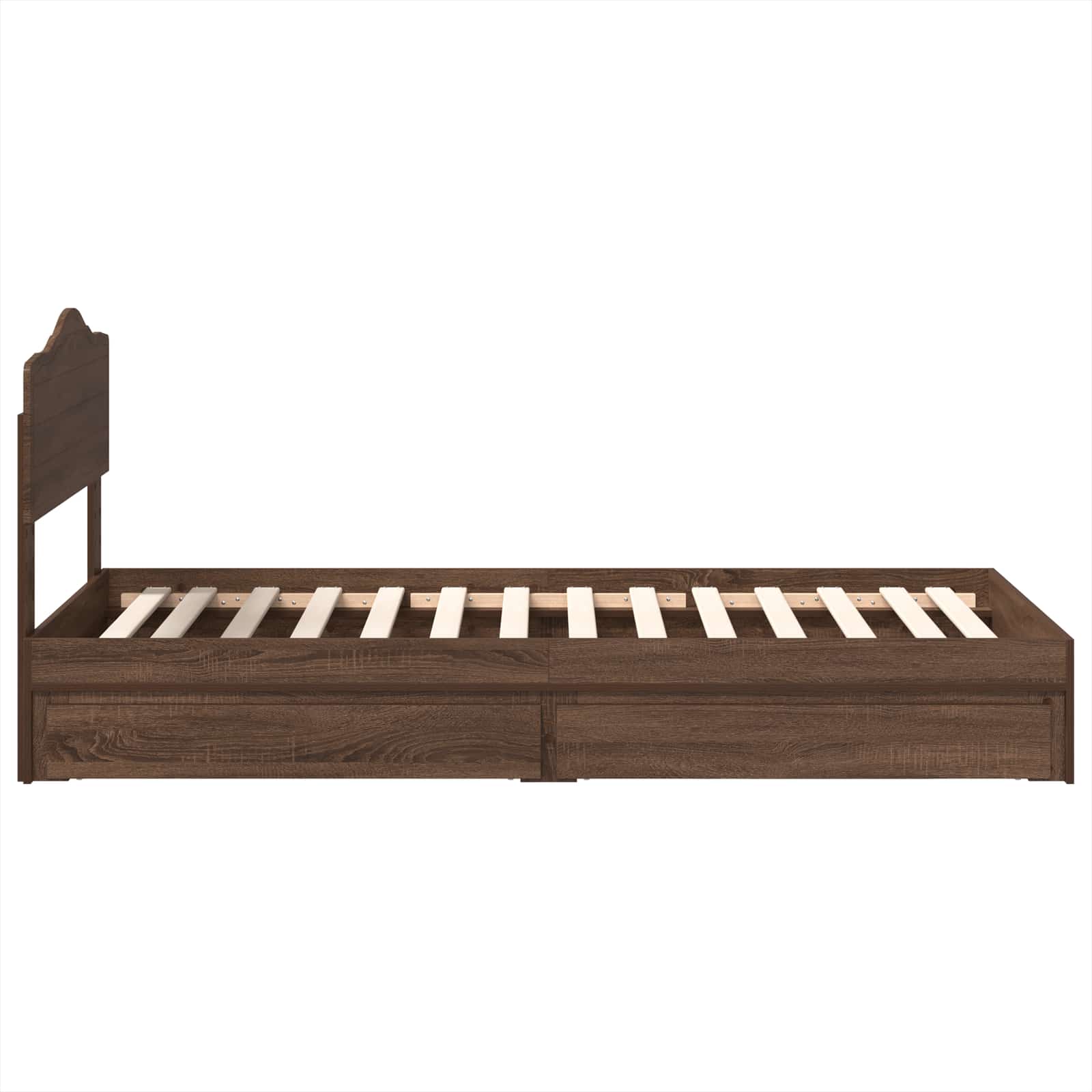 Lit de Rangement Chêne brun 75 x 190 cm Bois d'ingénierie - XIOS