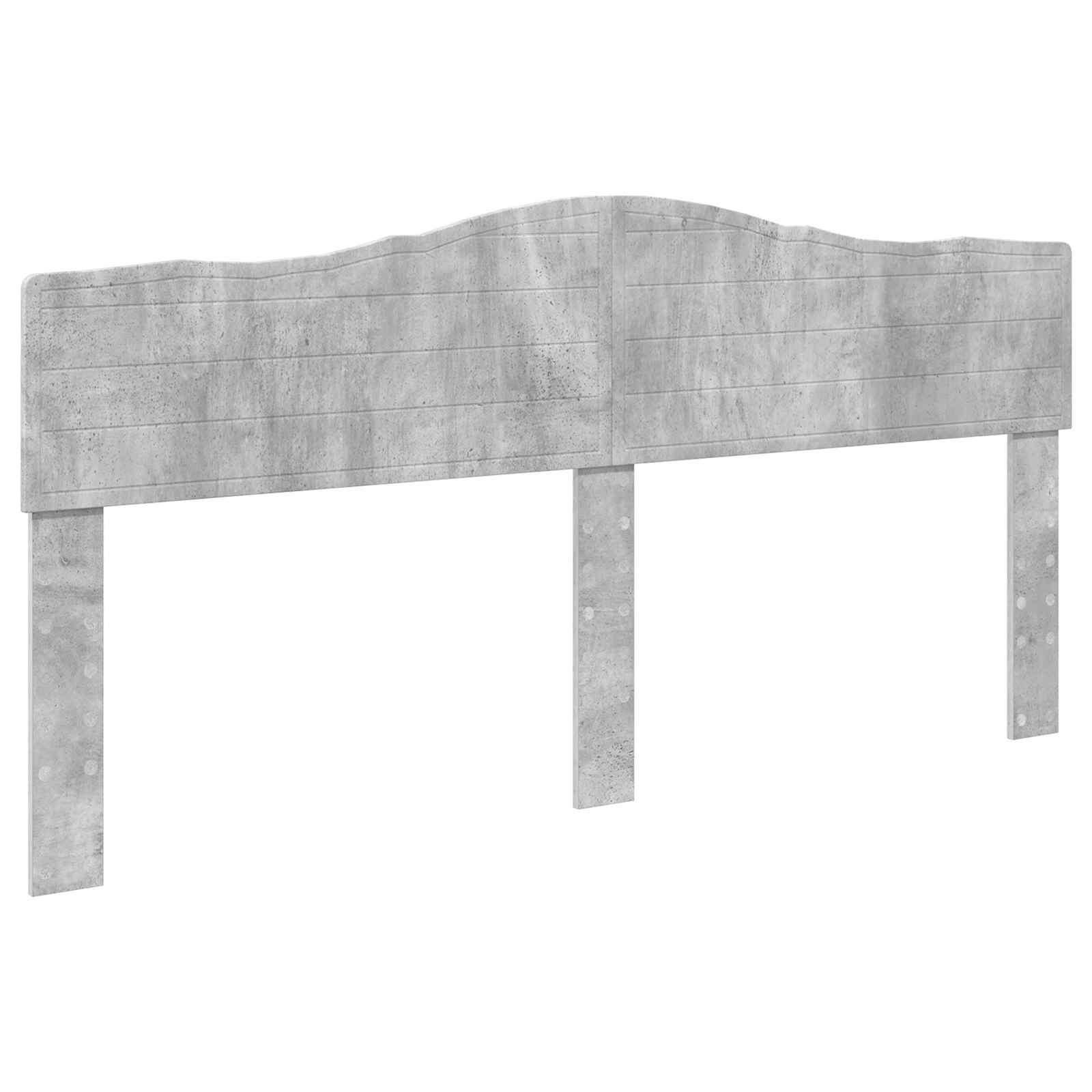 Cadre de lit Gris béton 200 x 200 cm Bois d'ingénierie - XIOS