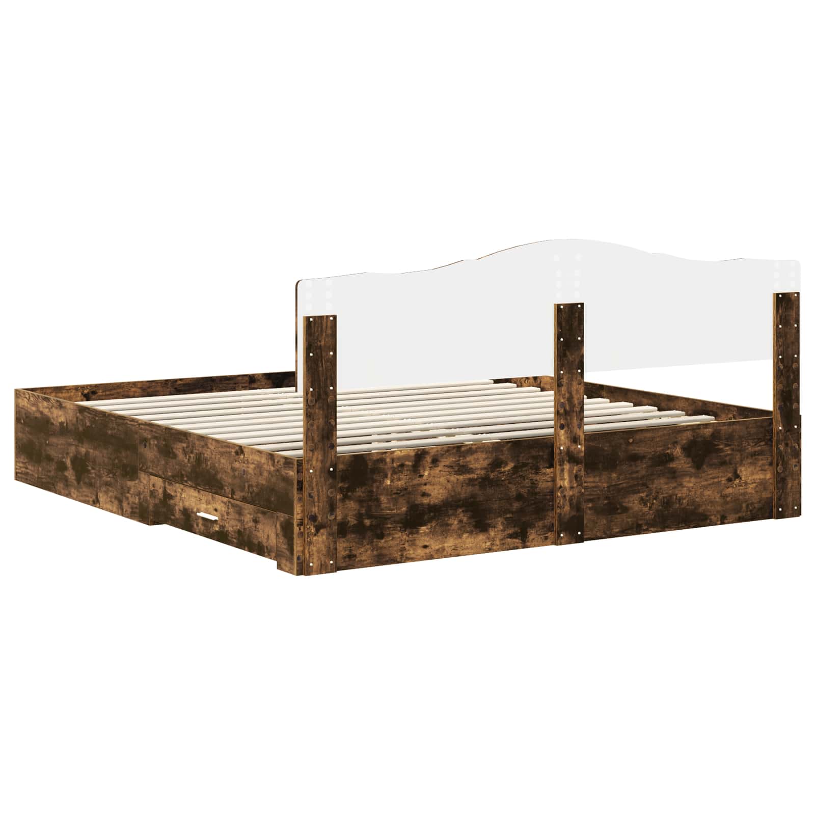Cadre de lit Chêne fumé 200 x 200 cm Bois d'ingénierie - XIOS