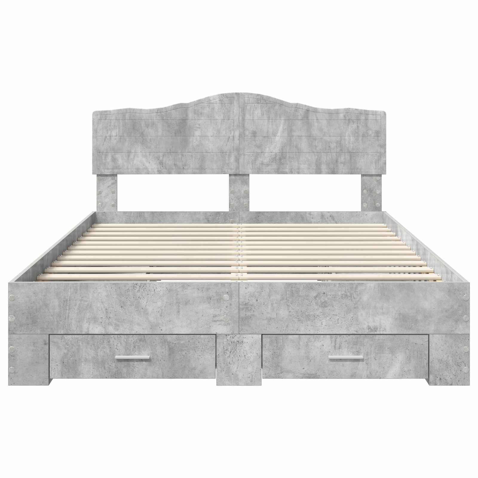 Cadre de lit Gris béton 160 x 200 cm Bois d'ingénierie - XIOS