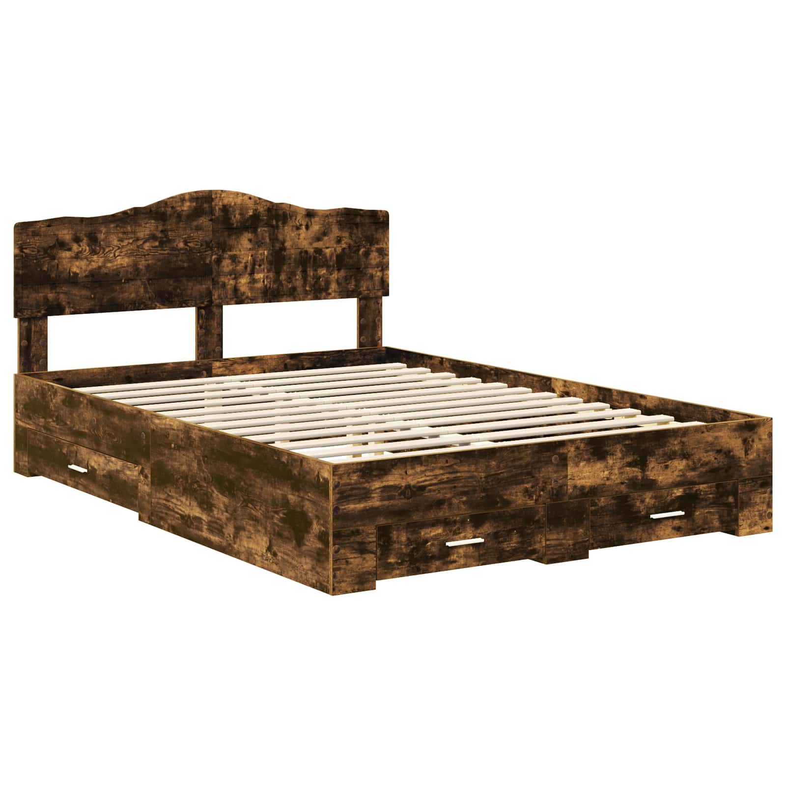 Cadre de lit Chêne fumé 150 x 200 cm Bois d'ingénierie - XIOS