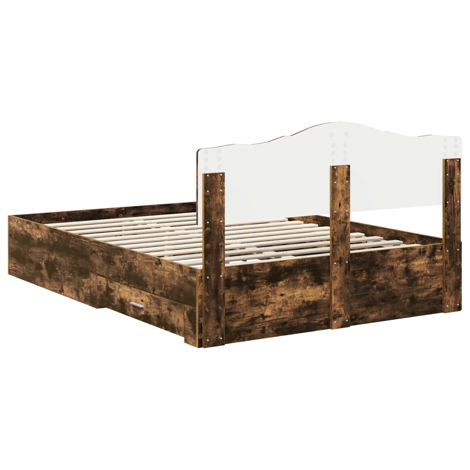 Cadre de lit Chêne fumé 150 x 200 cm Bois d'ingénierie - XIOS