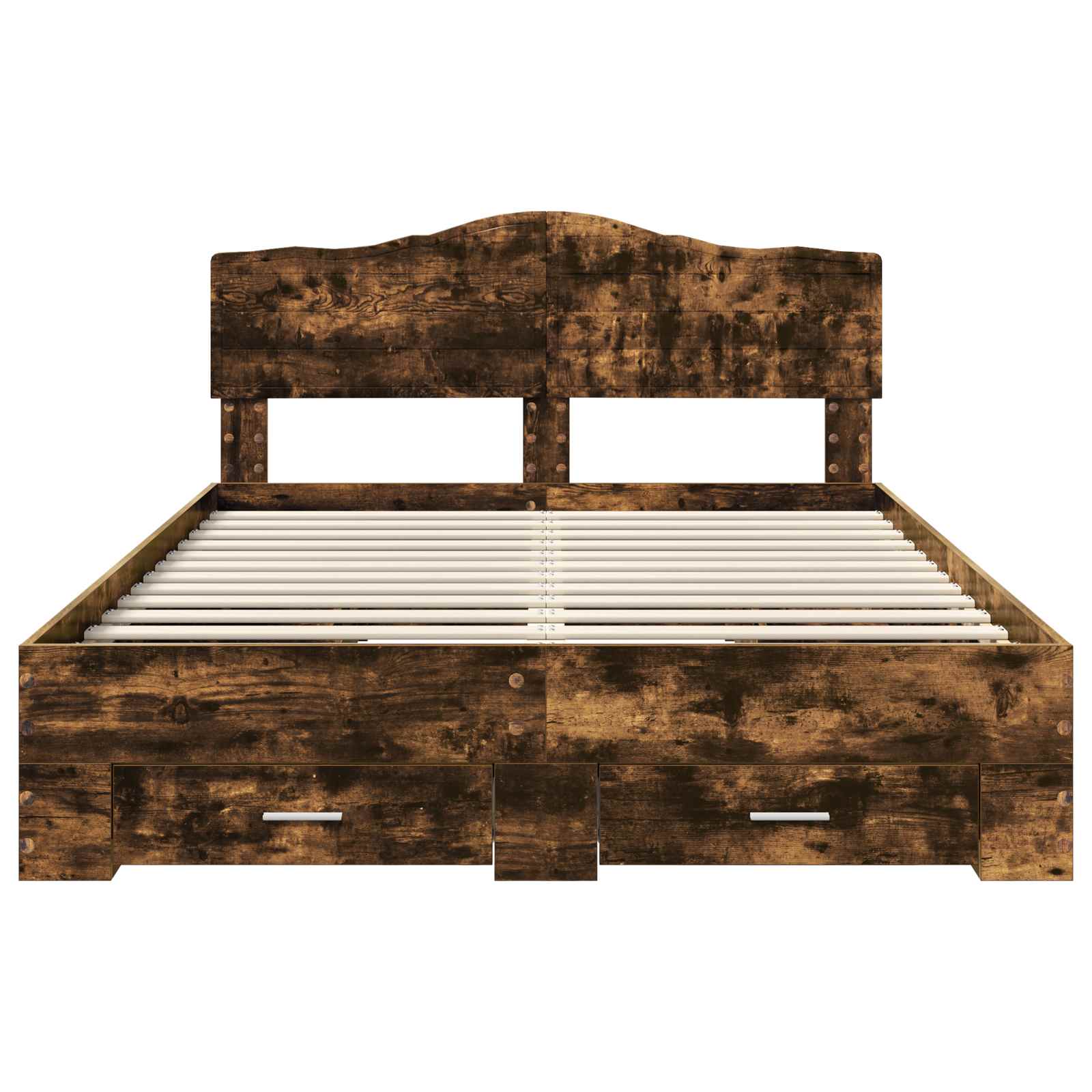 Cadre de lit Chêne fumé 150 x 200 cm Bois d'ingénierie - XIOS