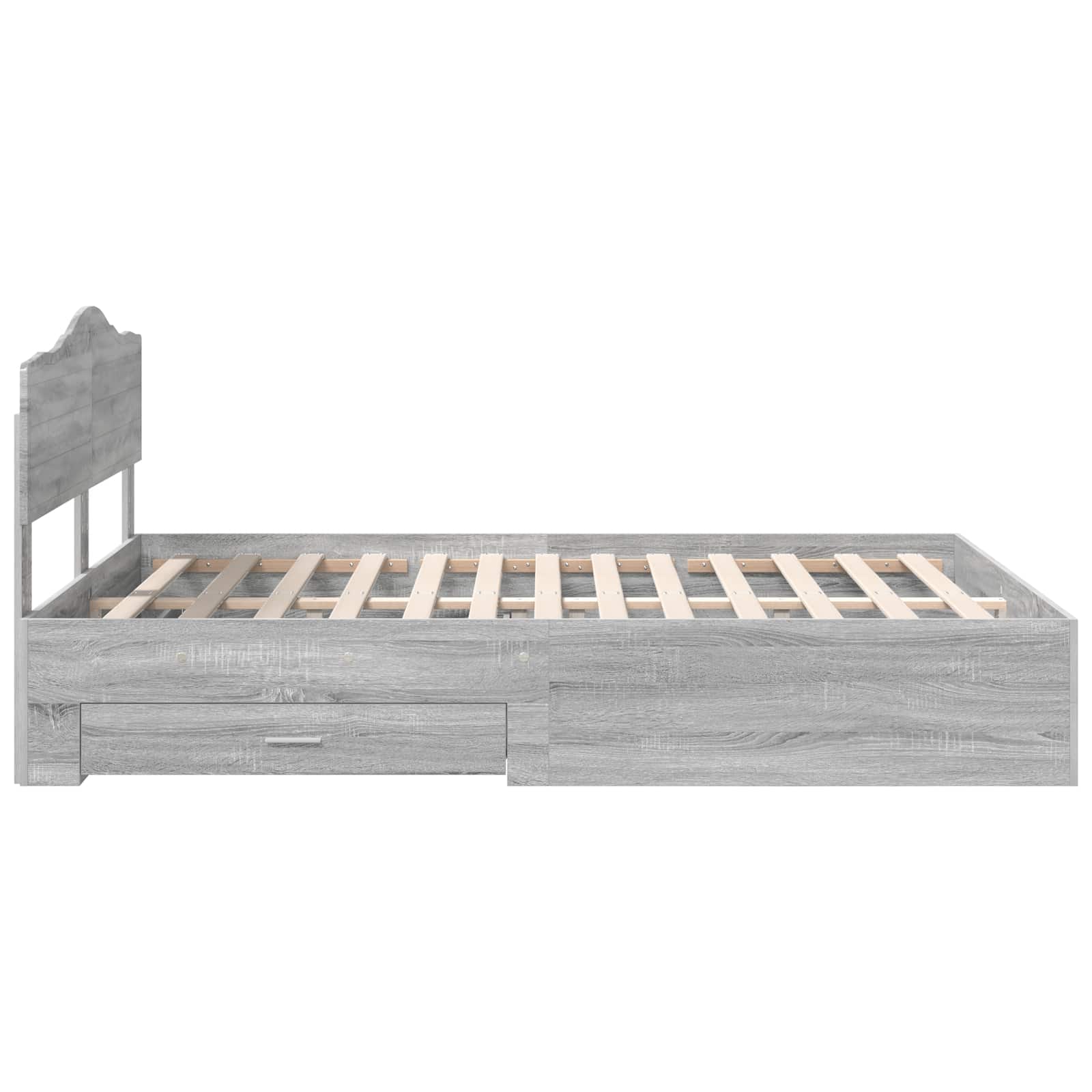 Cadre de lit Gris Sonoma 140 x 200 cm Bois d'ingénierie - XIOS