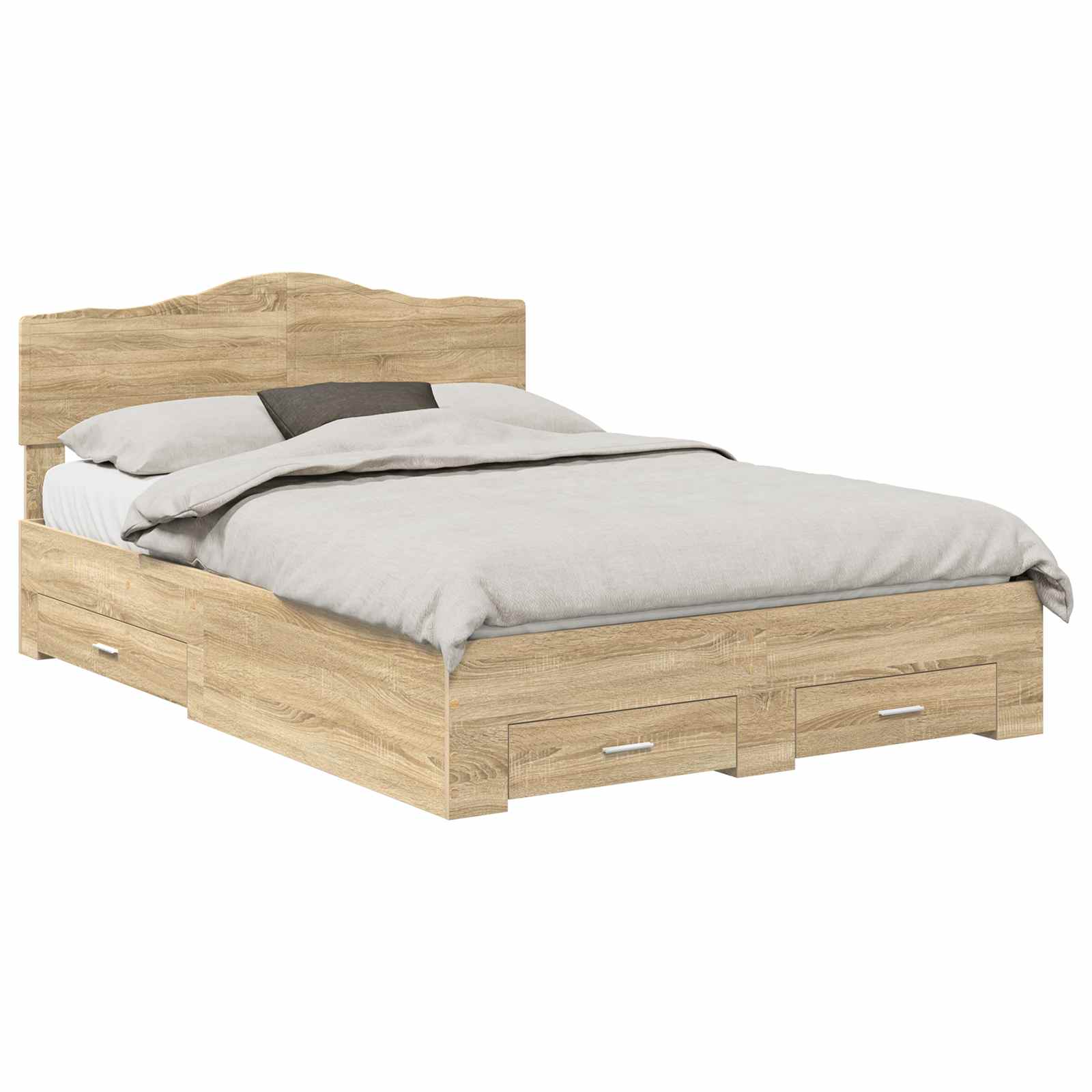 Cadre de lit Chêne Sonoma 140 x 190 cm Bois d'ingénierie - XIOS