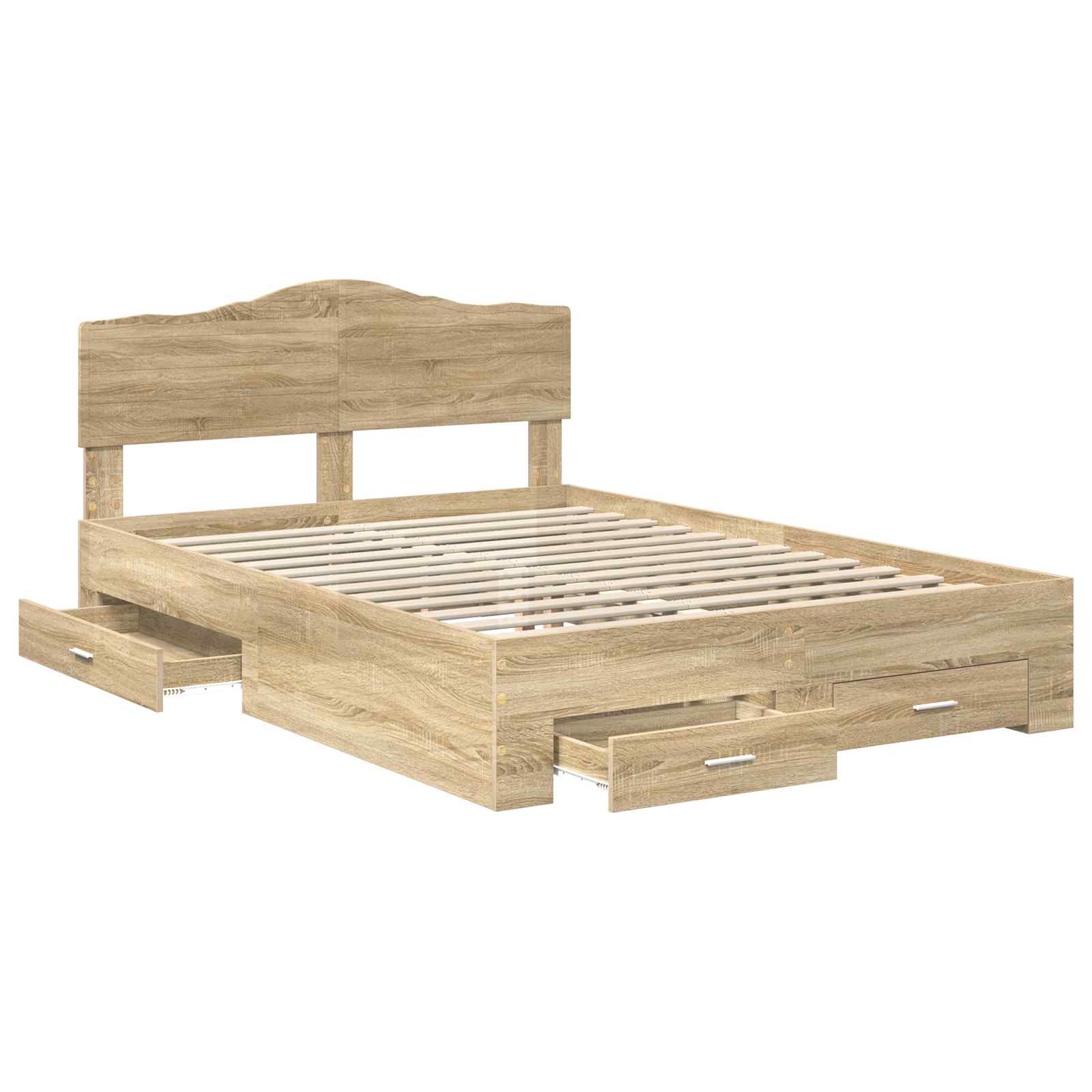Cadre de lit Chêne Sonoma 140 x 190 cm Bois d'ingénierie - XIOS