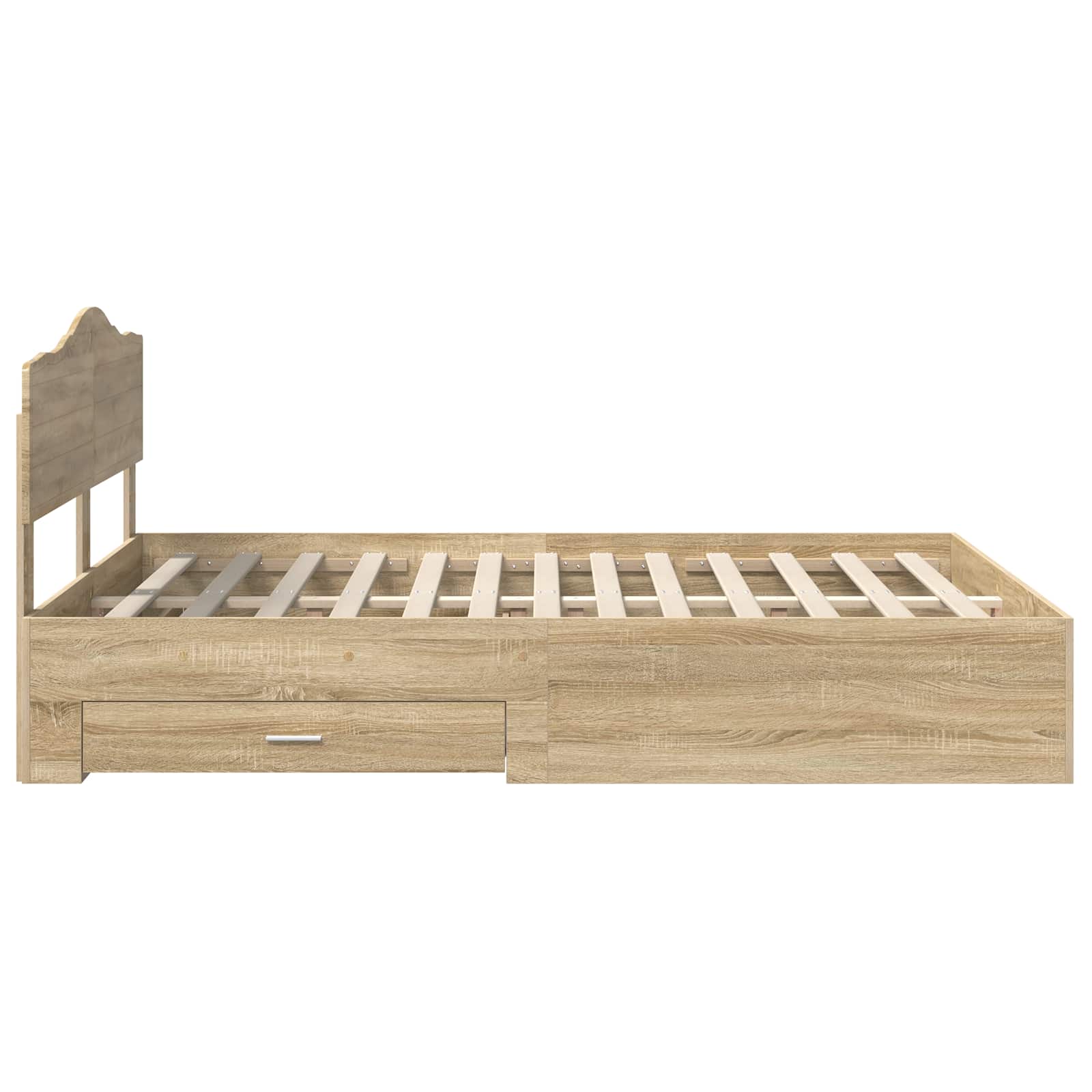 Cadre de lit Chêne Sonoma 140 x 190 cm Bois d'ingénierie - XIOS