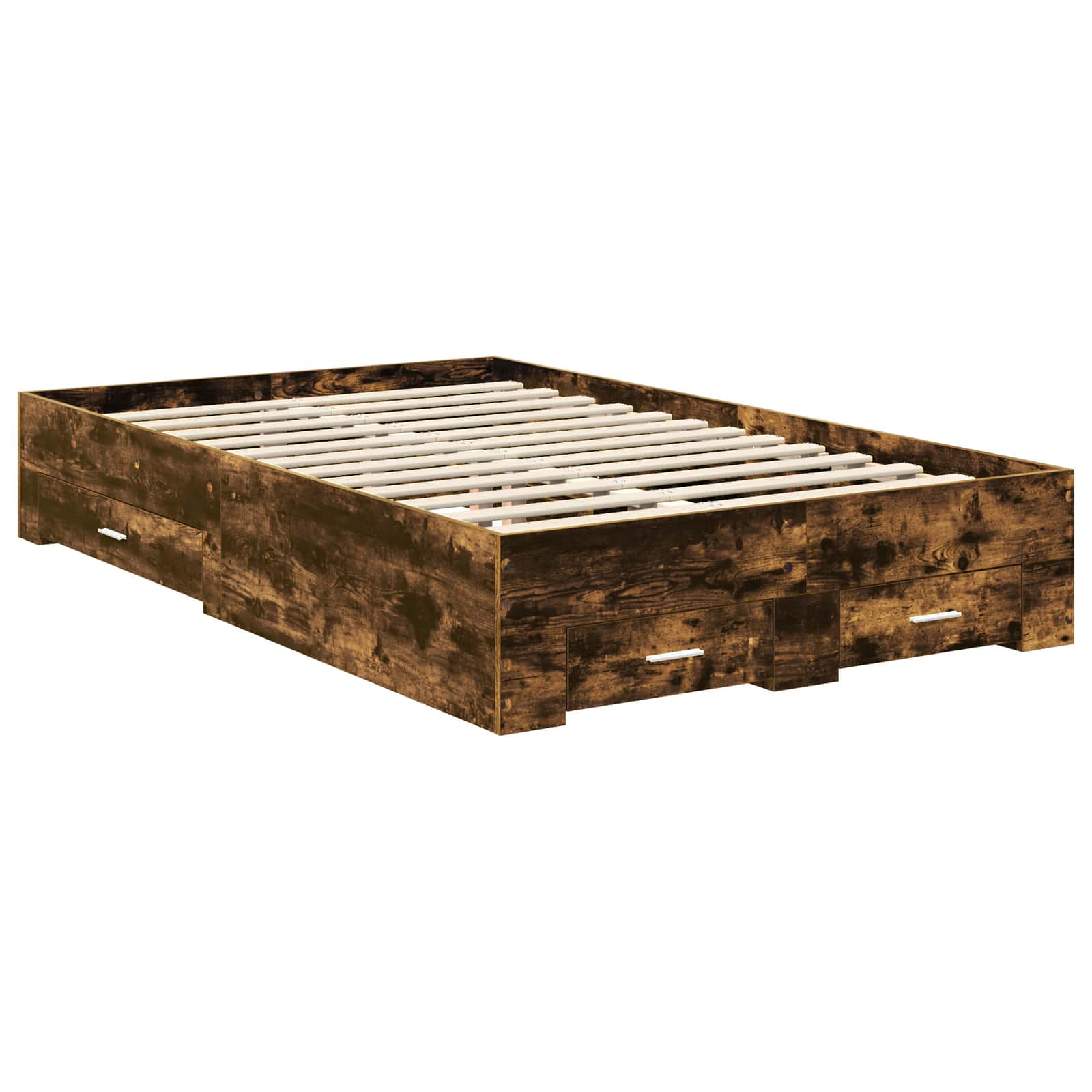 Cadre de lit Chêne fumé 135 x 190 cm Bois d'ingénierie - XIOS