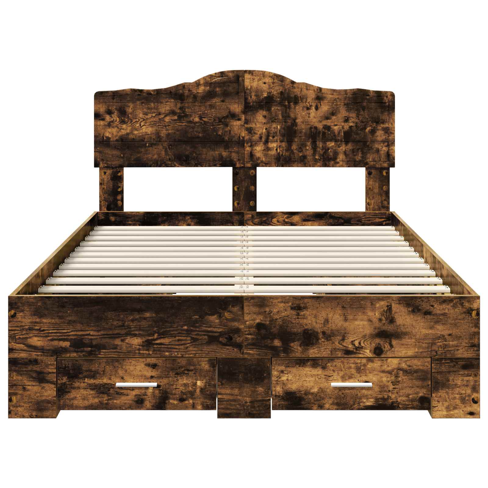 Cadre de lit Chêne fumé 135 x 190 cm Bois d'ingénierie - XIOS