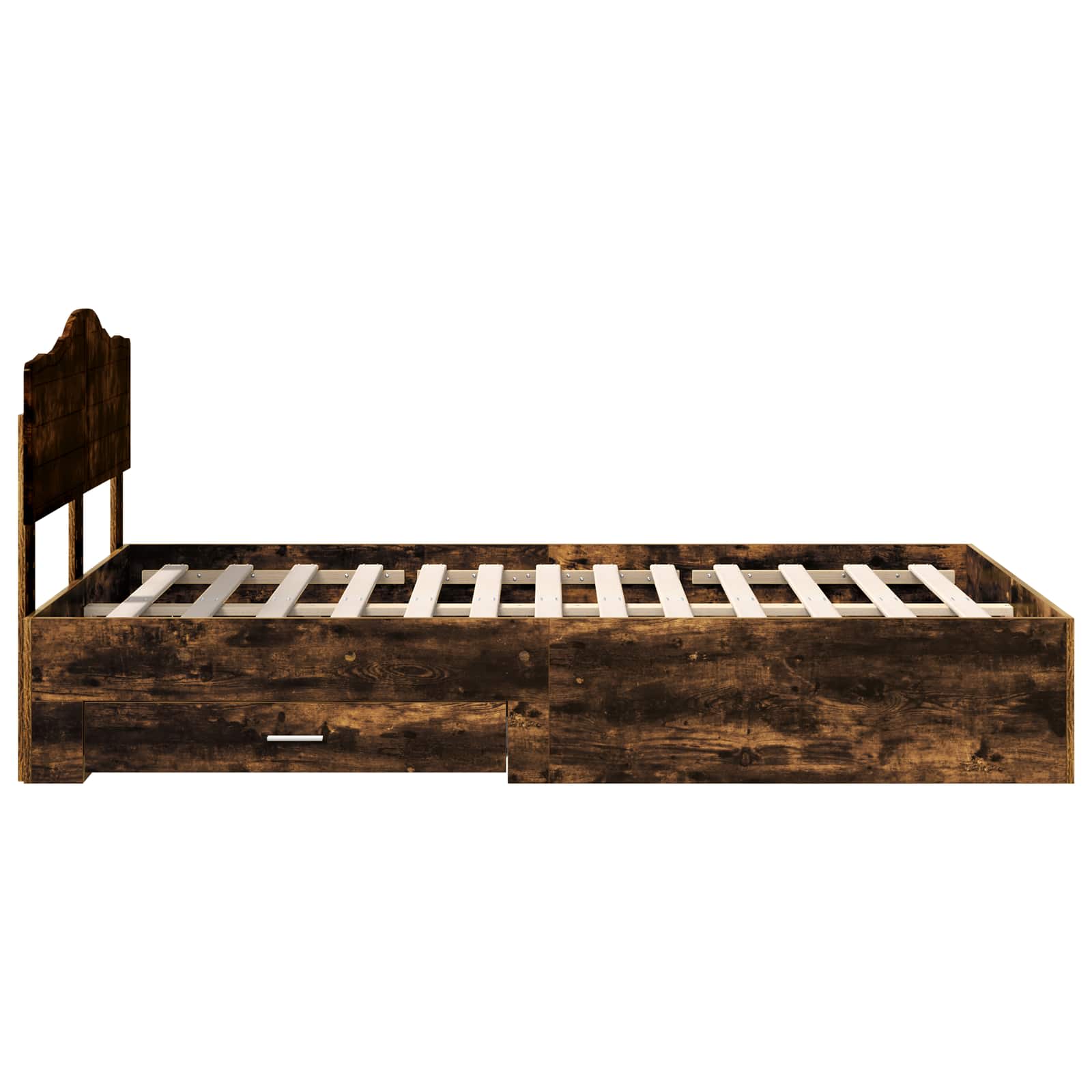 Cadre de lit Chêne fumé 135 x 190 cm Bois d'ingénierie - XIOS