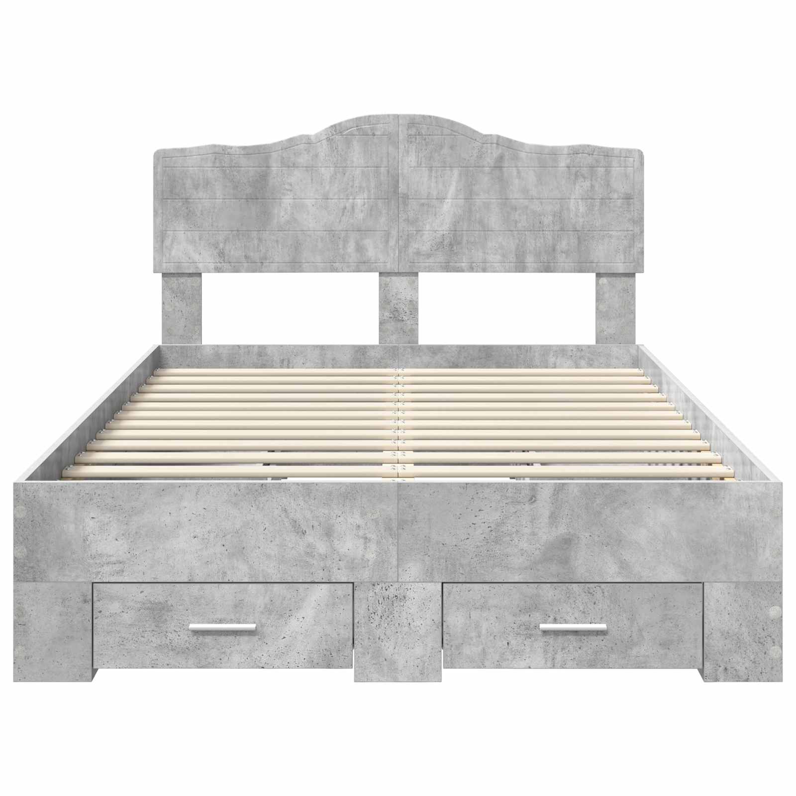 Cadre de lit Gris béton 120 x 190 cm Bois d'ingénierie - XIOS