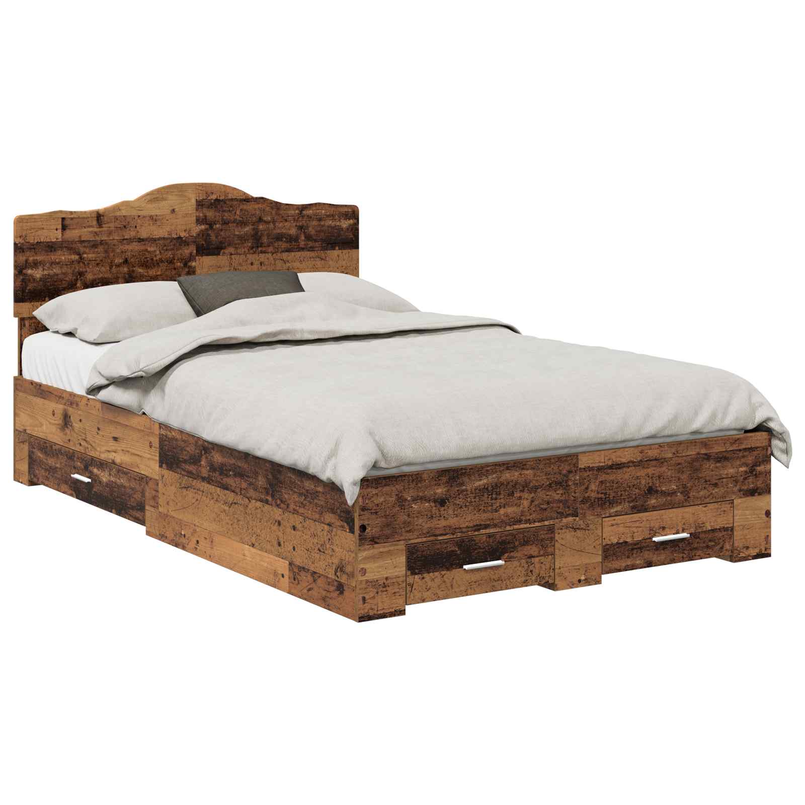 Cadre de lit Bois ancien 120 x 190 cm Bois d'ingénierie
