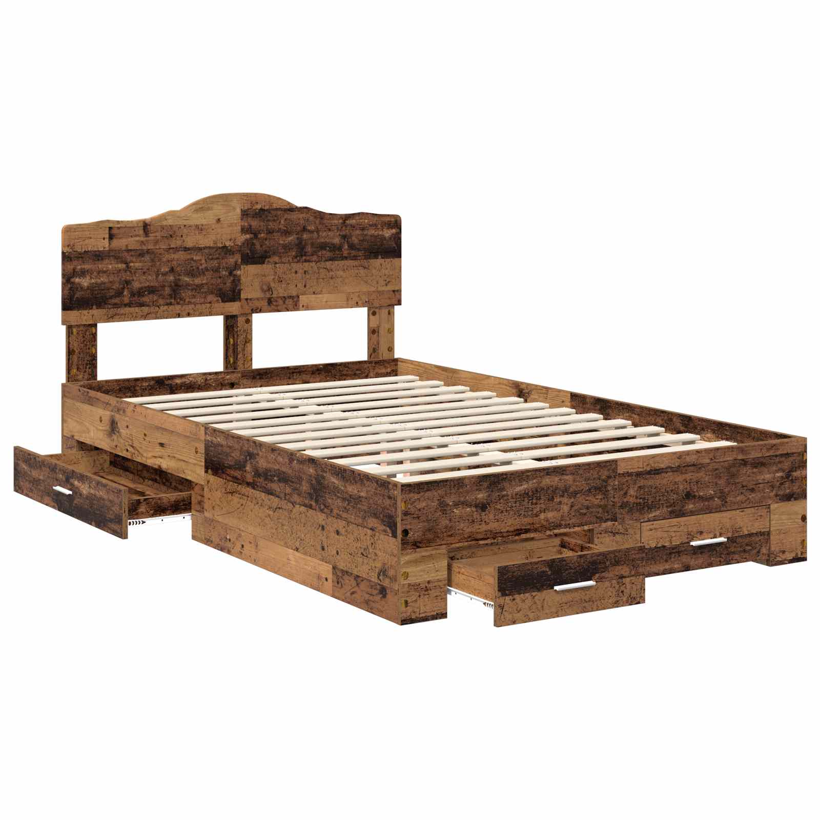 Cadre de lit Bois ancien 120 x 190 cm Bois d'ingénierie