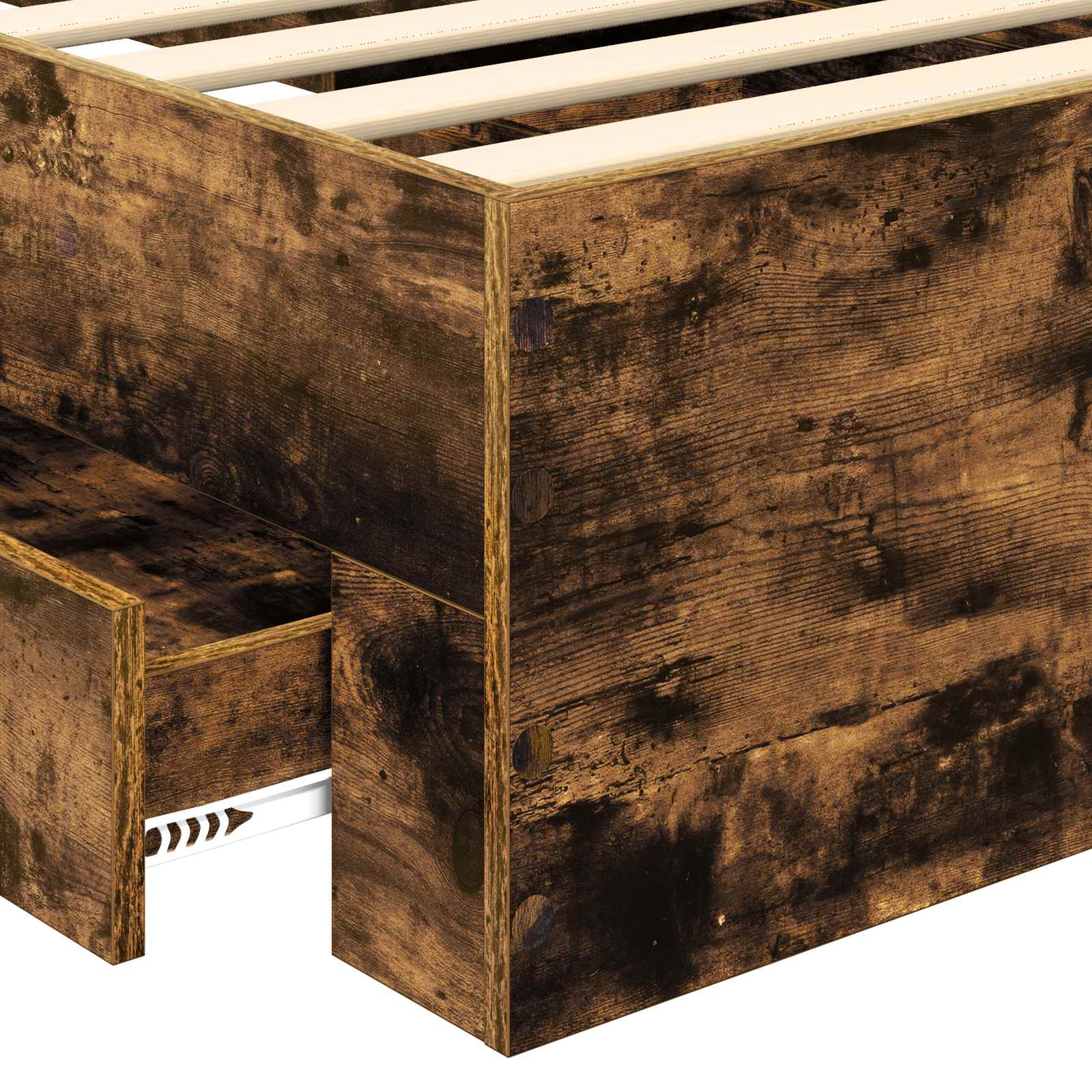 Cadre de lit Chêne fumé 100 x 200 cm Bois d'ingénierie - XIOS