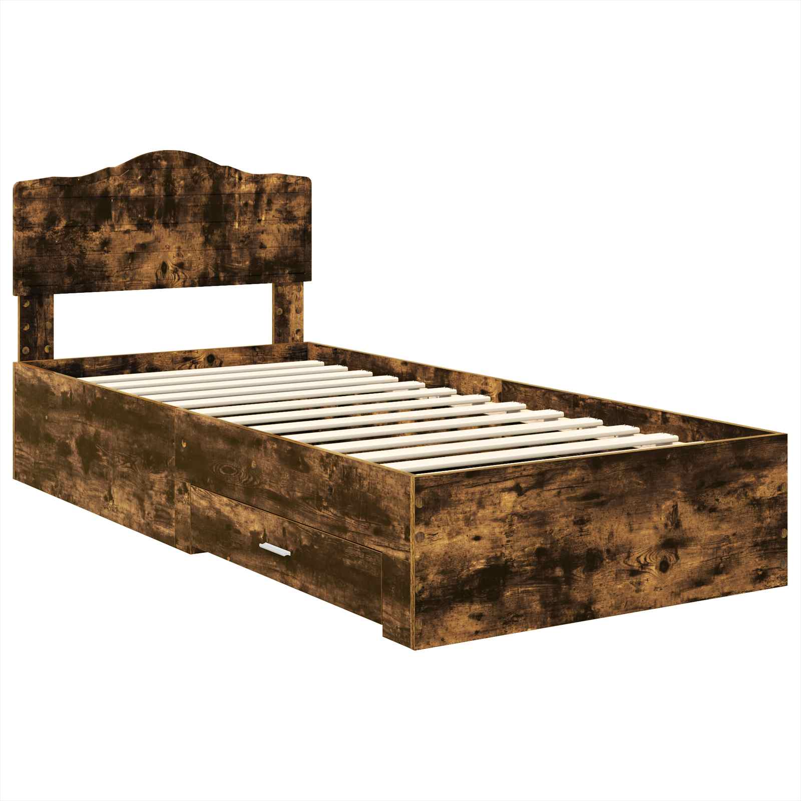 Cadre de lit Chêne fumé 100 x 200 cm Bois d'ingénierie - XIOS