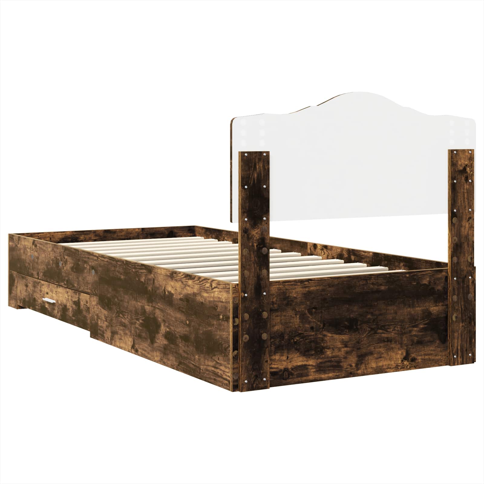 Cadre de lit Chêne fumé 100 x 200 cm Bois d'ingénierie - XIOS