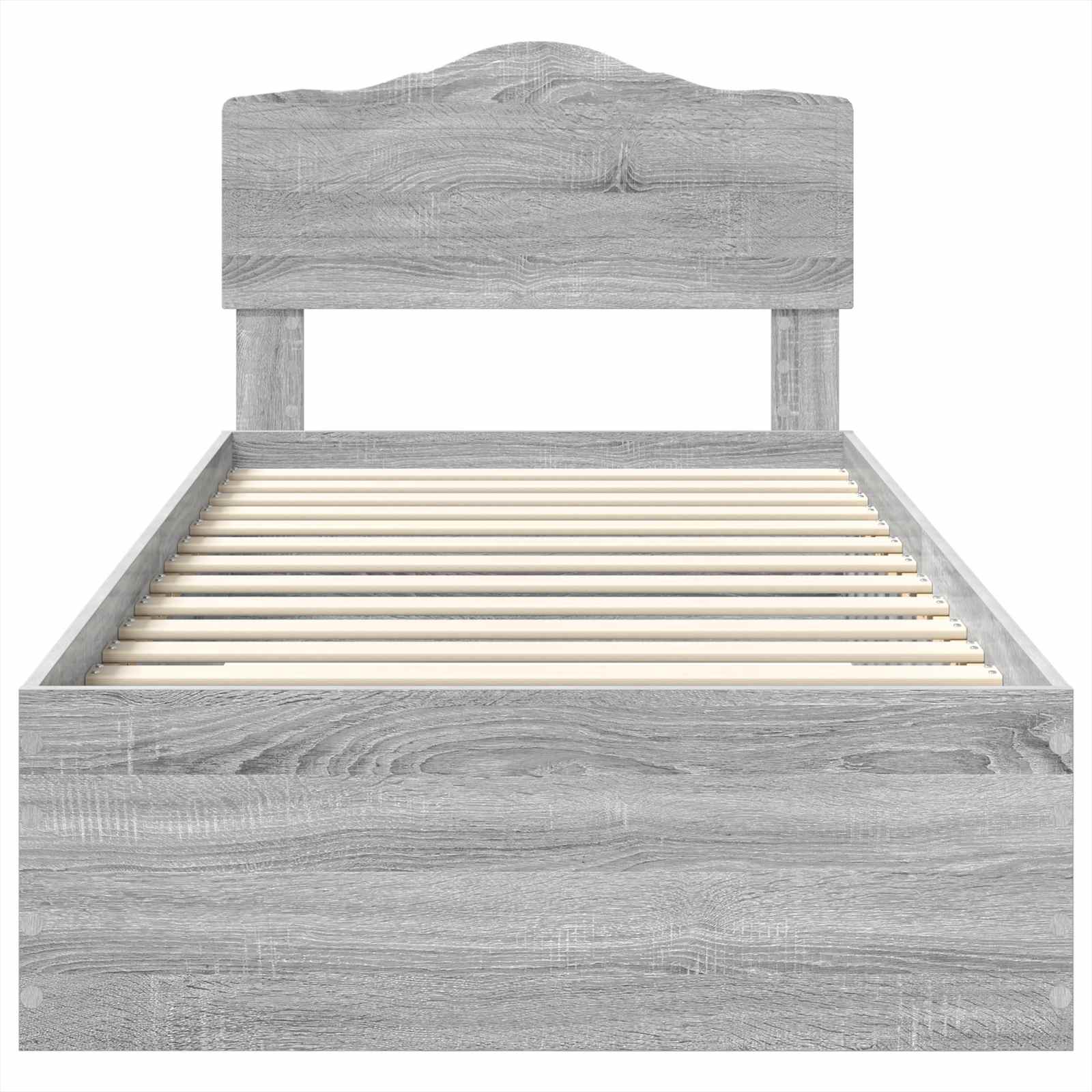 Cadre de lit Gris Sonoma 100 x 200 cm Bois d'ingénierie - XIOS