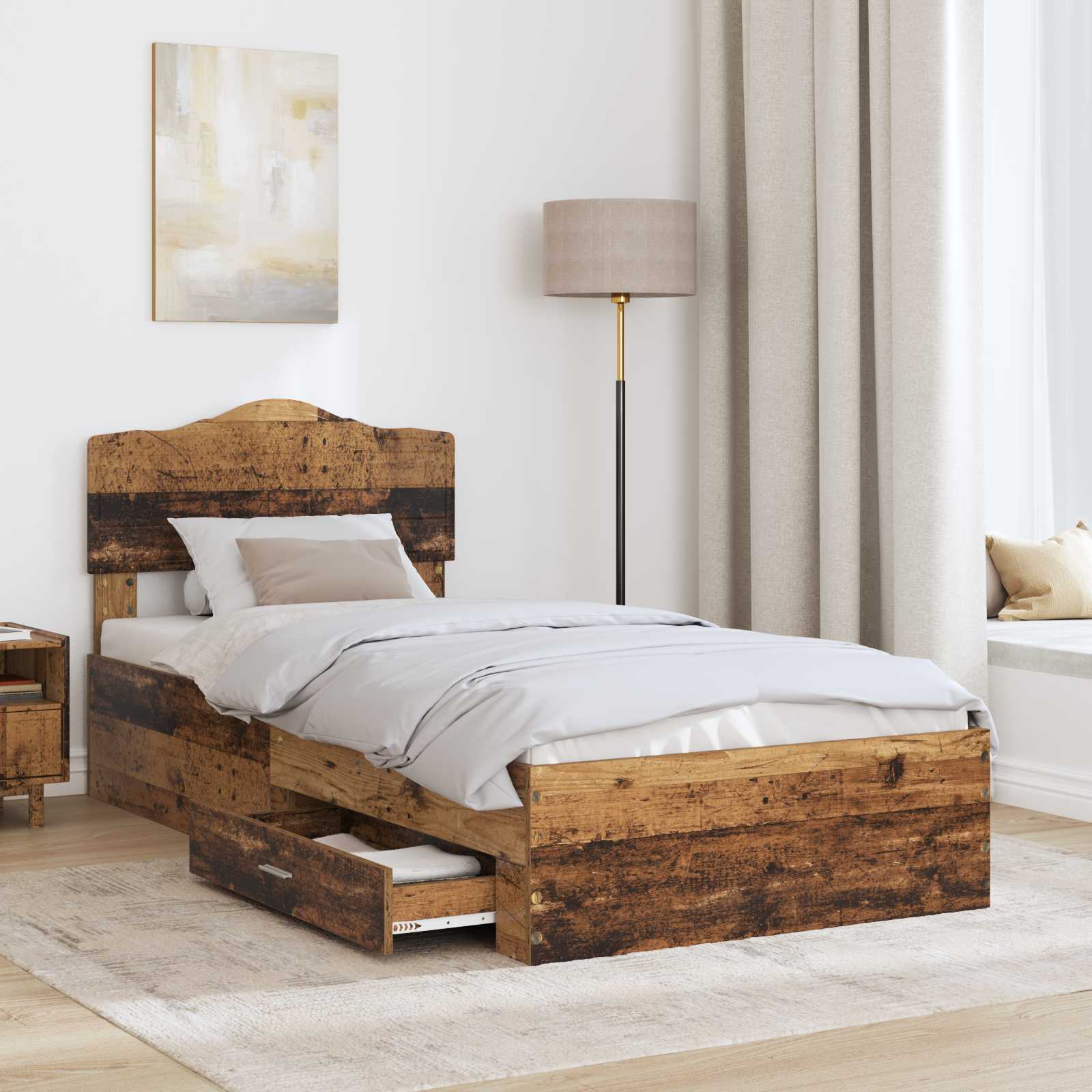 Cadre de lit Bois ancien 100 x 200 cm Bois d'ingénierie - XIOS
