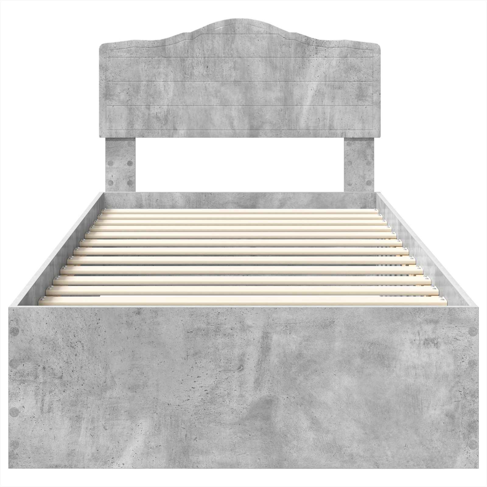 Cadre de lit Gris béton 90 x 200 cm Bois d'ingénierie - XIOS