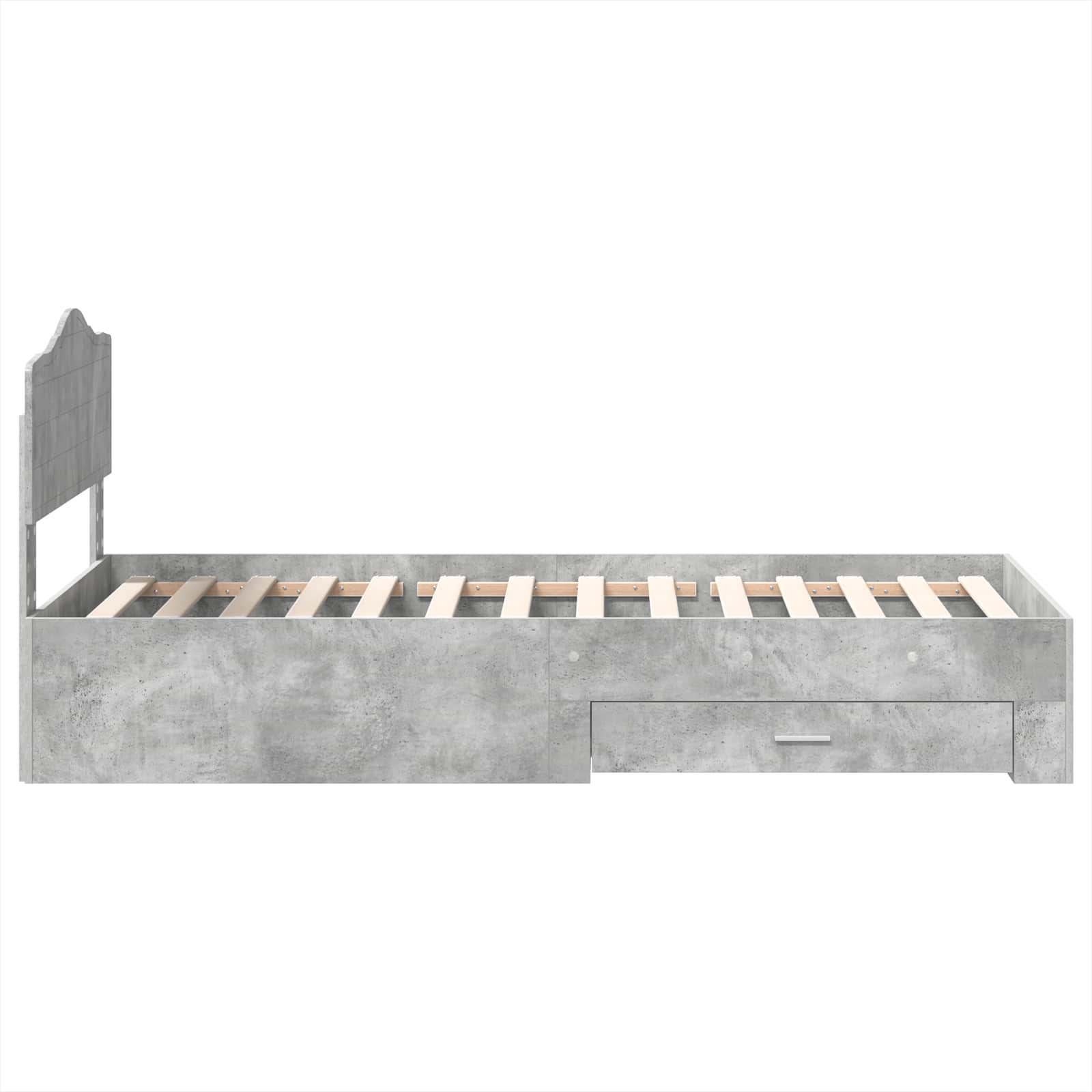 Cadre de lit Gris béton 90 x 200 cm Bois d'ingénierie - XIOS